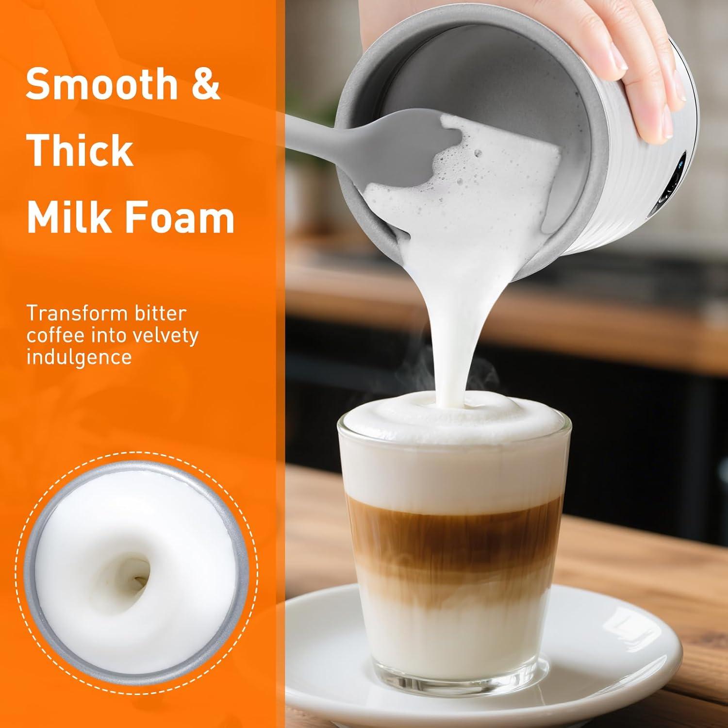 Espumador de Leche Secura Eléctrico 240ml 4-en-1 Automático