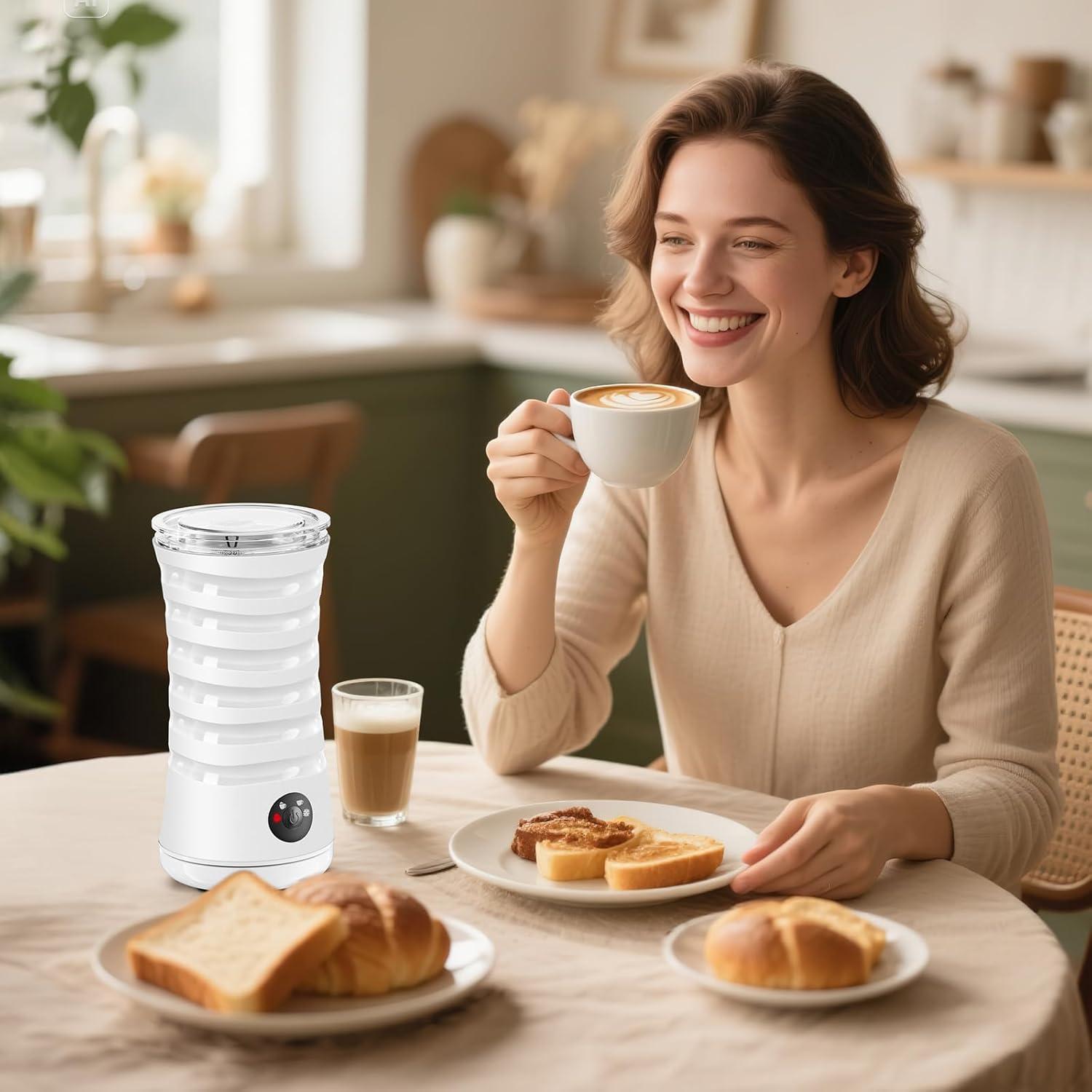 Espumador de Leche Secura Eléctrico 240ml 4-en-1 Automático