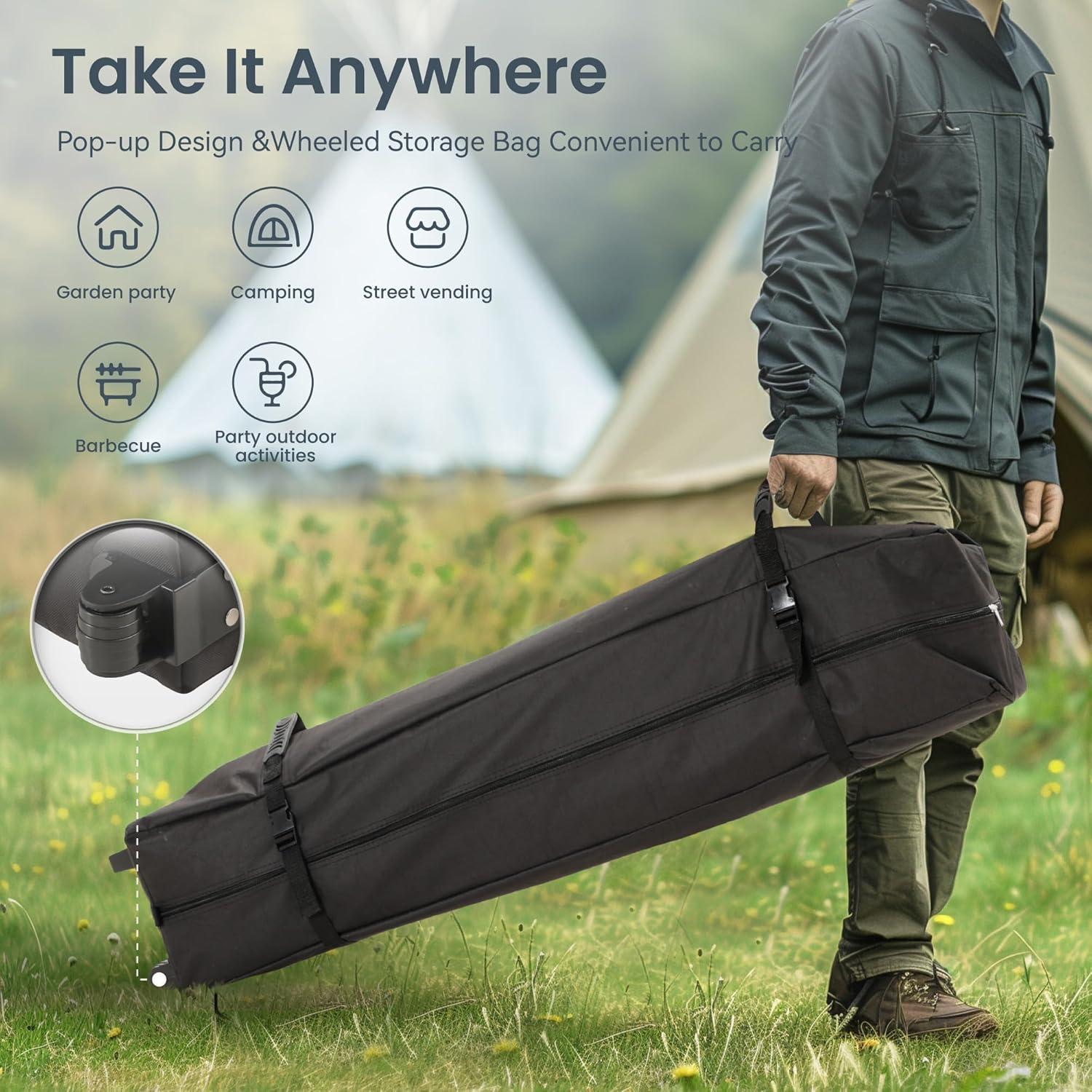 Carpa Plegable PHI VILLA 3x3m con Paredes Laterales - Impermeable