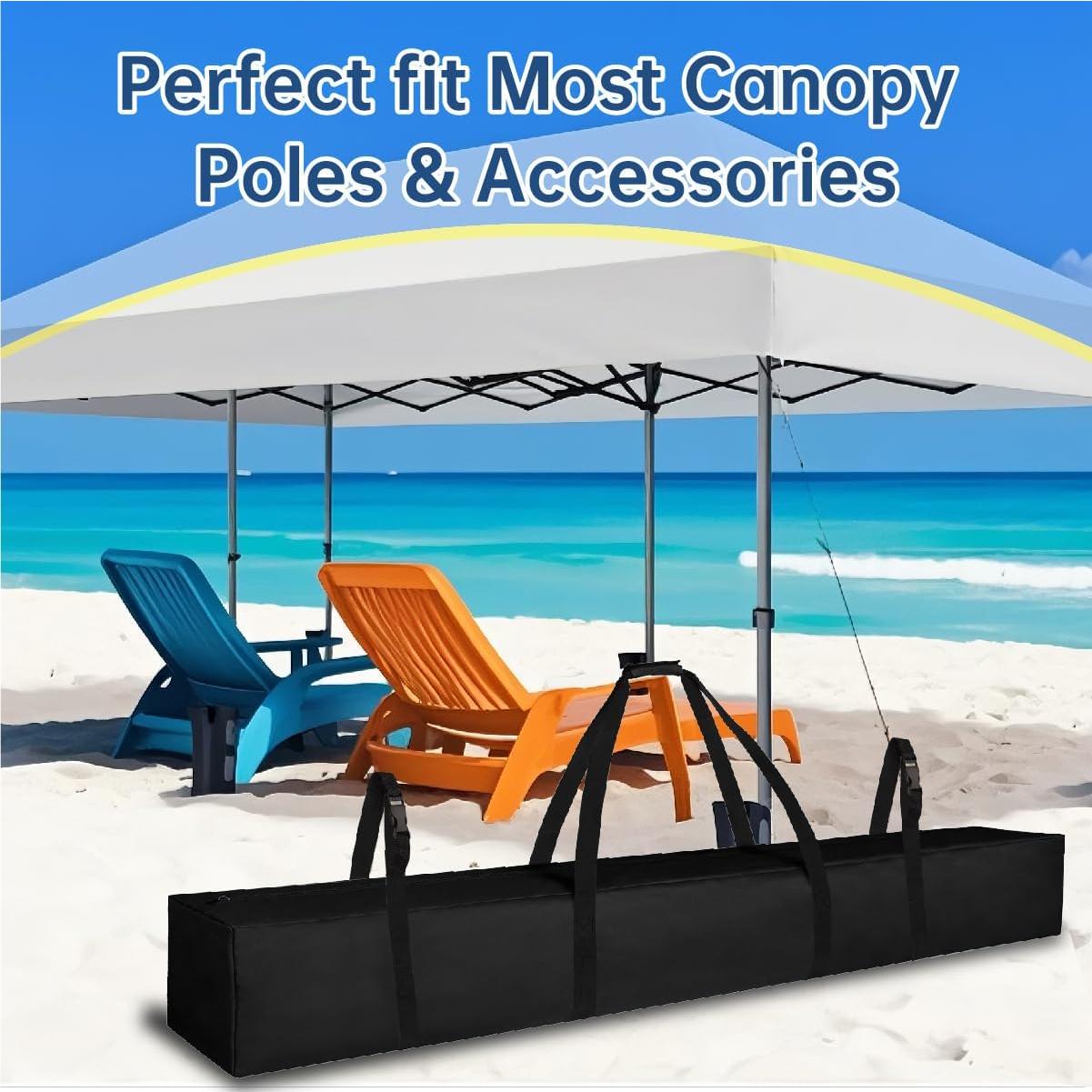 Heavy-Duty Large Tent Pole Storage Bag-83 L x 10" W x 10" H - Water-Resistant Bag for Canopy Tent,Patio Umbrella,Fishing Rods,Hammock