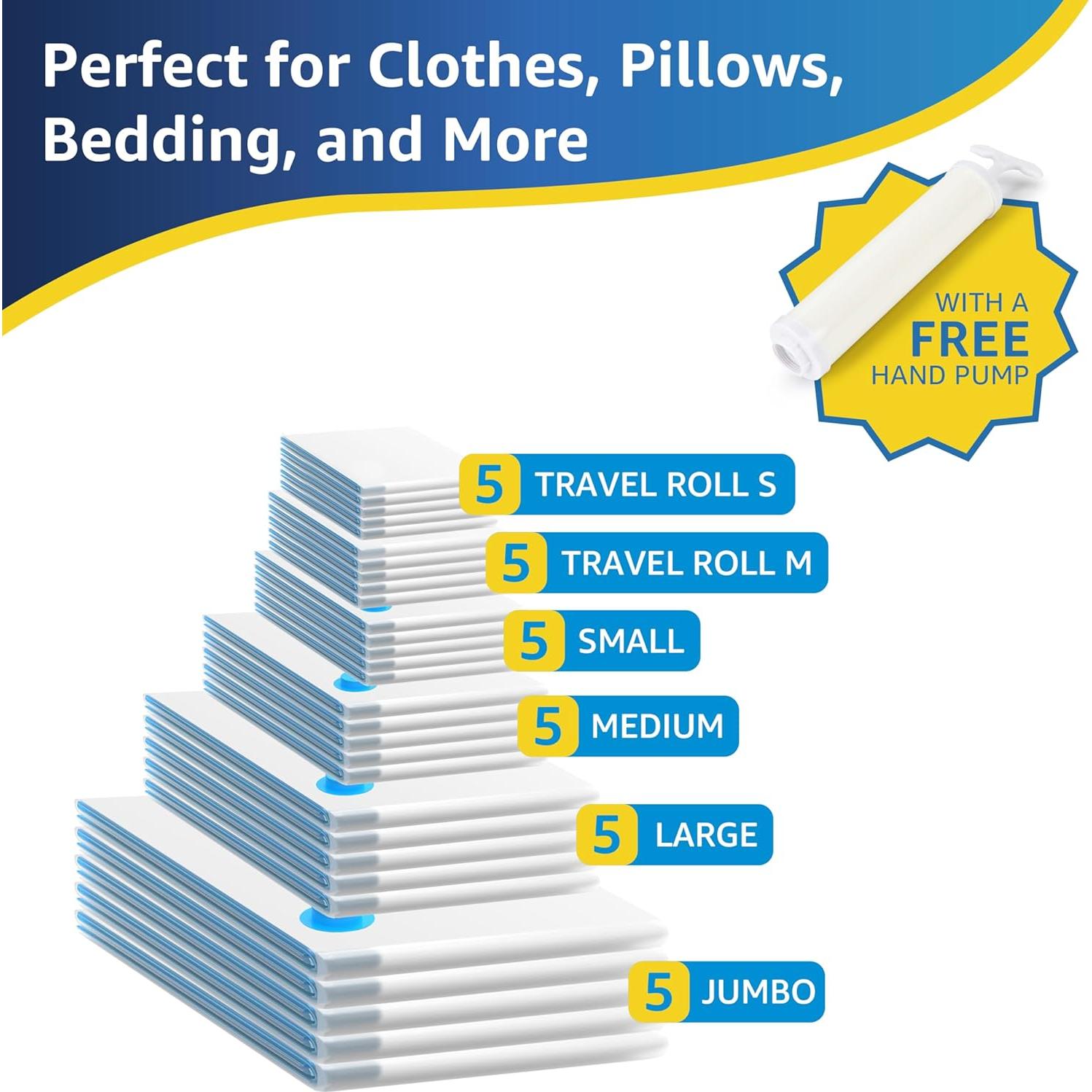 30 Bolsas de Almacenamiento al Vacío Simple Deluxe