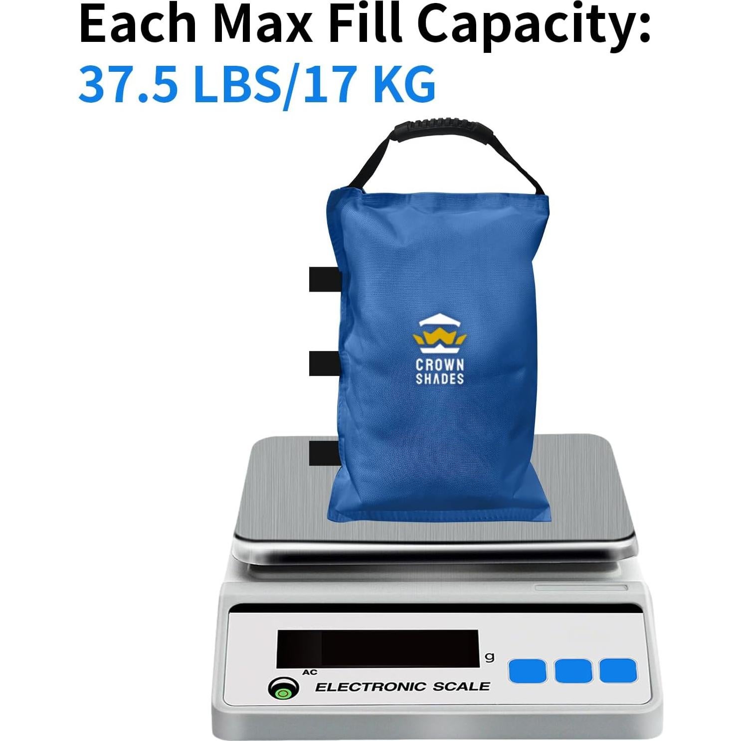 Bolsas de Arena CROWN SHADES 68 kg para Carpa Plegable Azul