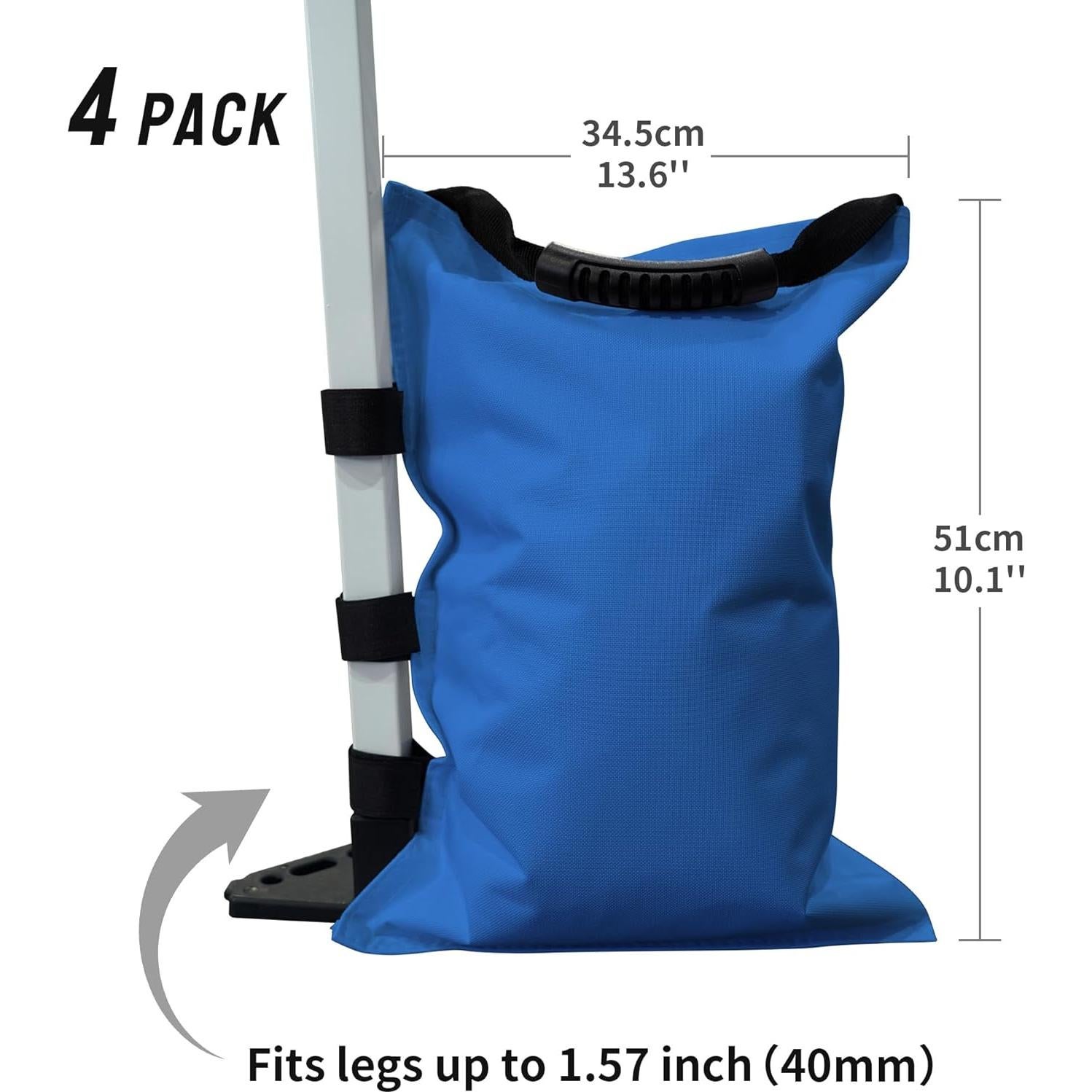 Bolsas de Arena CROWN SHADES 68 kg para Carpa Plegable Azul