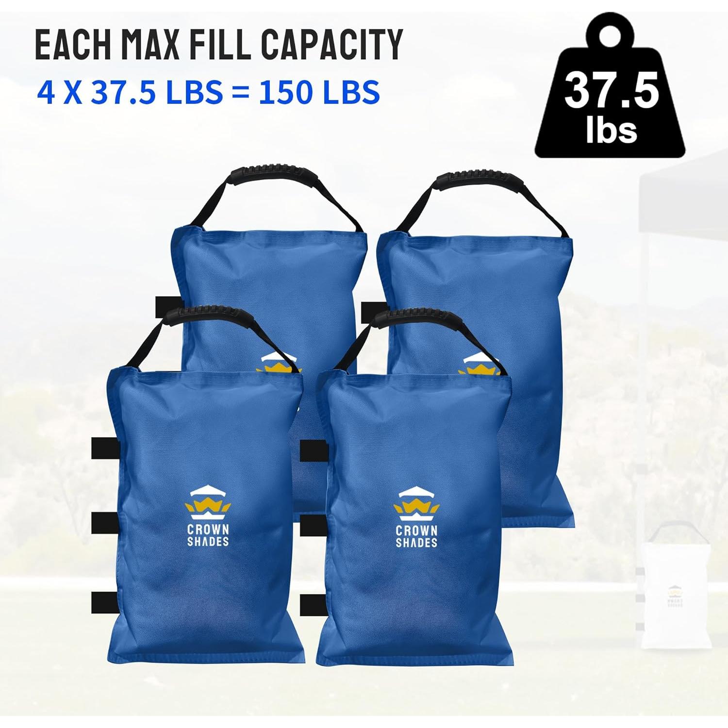 Bolsas de Arena CROWN SHADES 68 kg para Carpa Plegable Azul