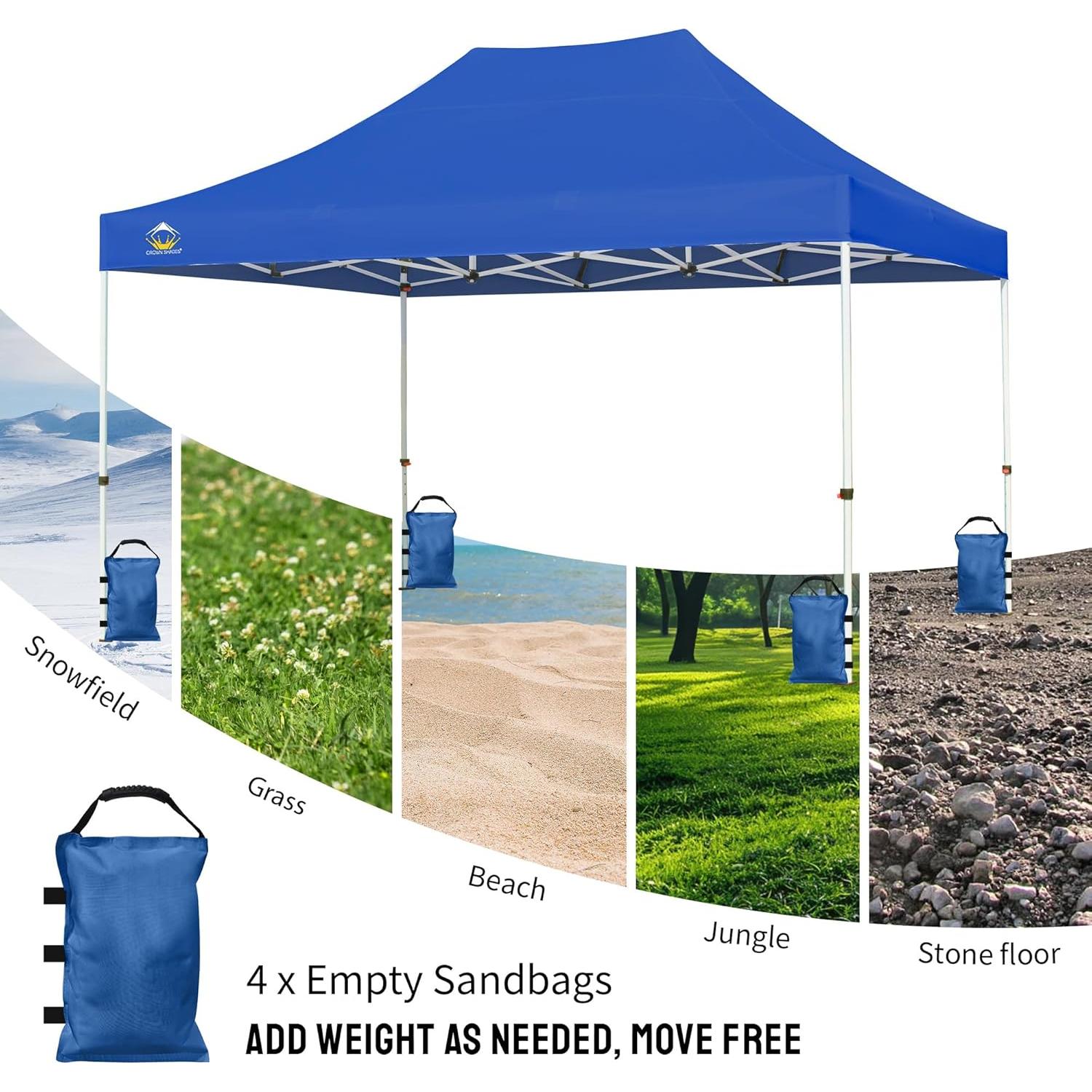 Bolsas de Arena CROWN SHADES 68 kg para Carpa Plegable Azul