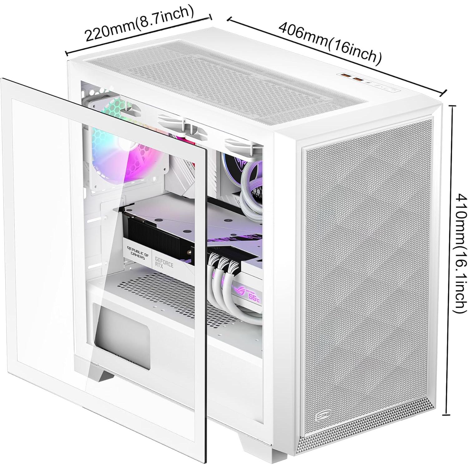 Caja PC PCCOOLER C3D310 M-ATX con Ventiladores ARGB