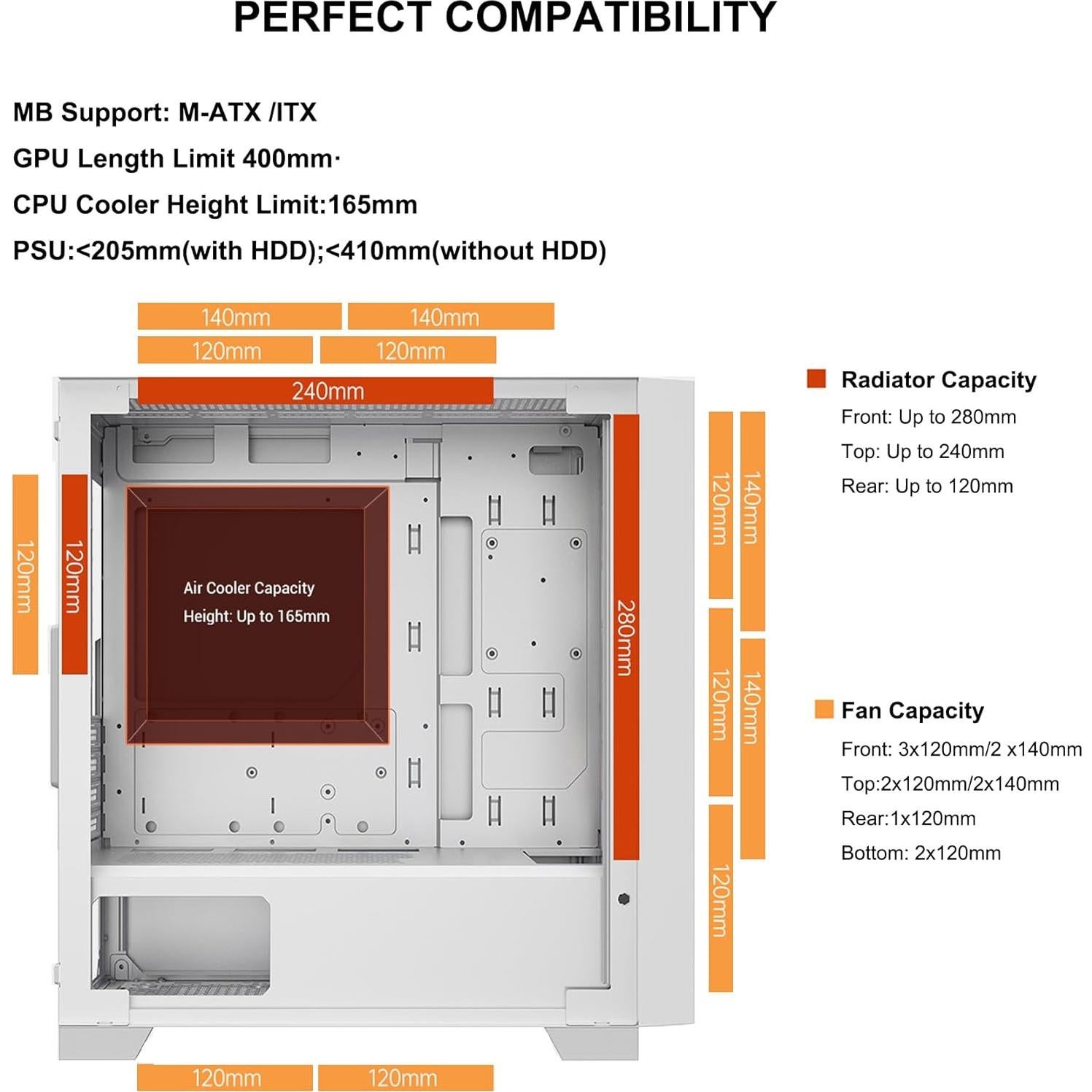 Caja PC PCCOOLER C3D310 M-ATX con Ventiladores ARGB