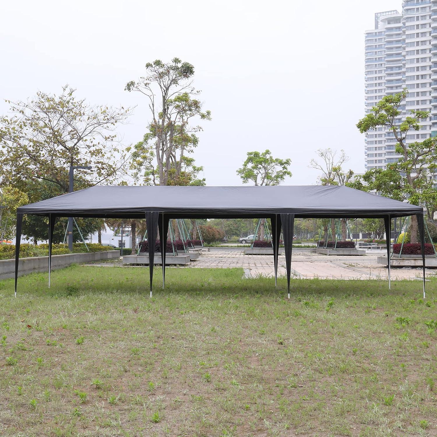 Carpa de Fiesta 3x9m CIPACHO Negra Impermeable 8 Paredes