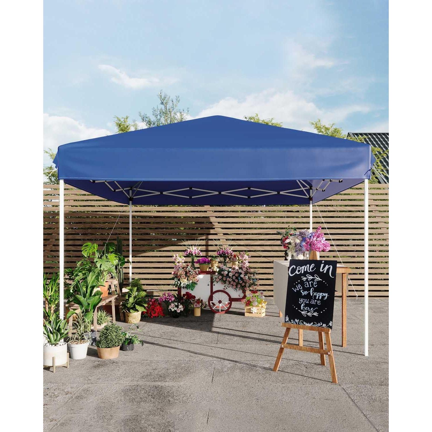 Carpa Pop Up 3.05x3.05m GarveeLife Azul con 3 Paredes