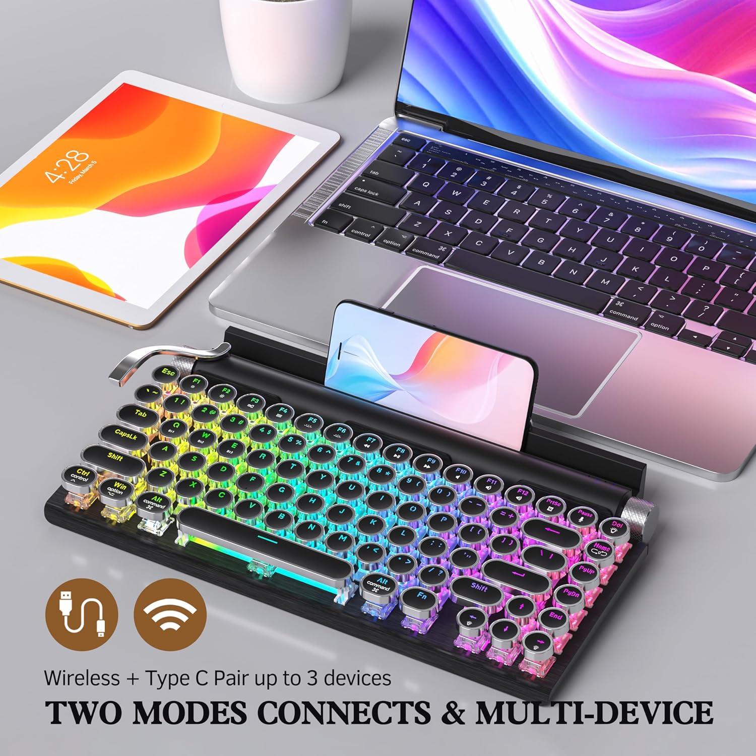 Teclado Mecánico Taiahiro 981 Retroiluminado Inalámbrico