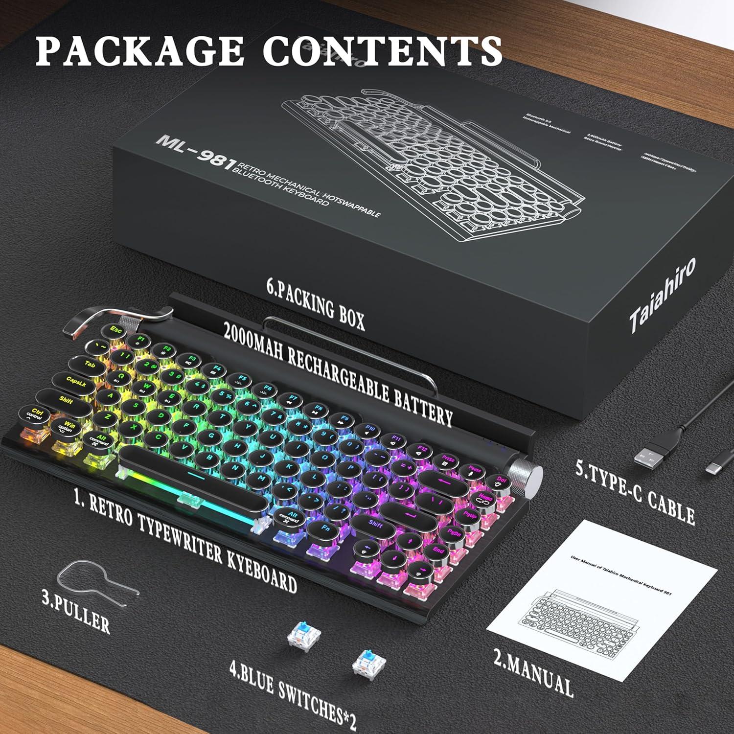 Teclado Mecánico Taiahiro 981 Retroiluminado Inalámbrico