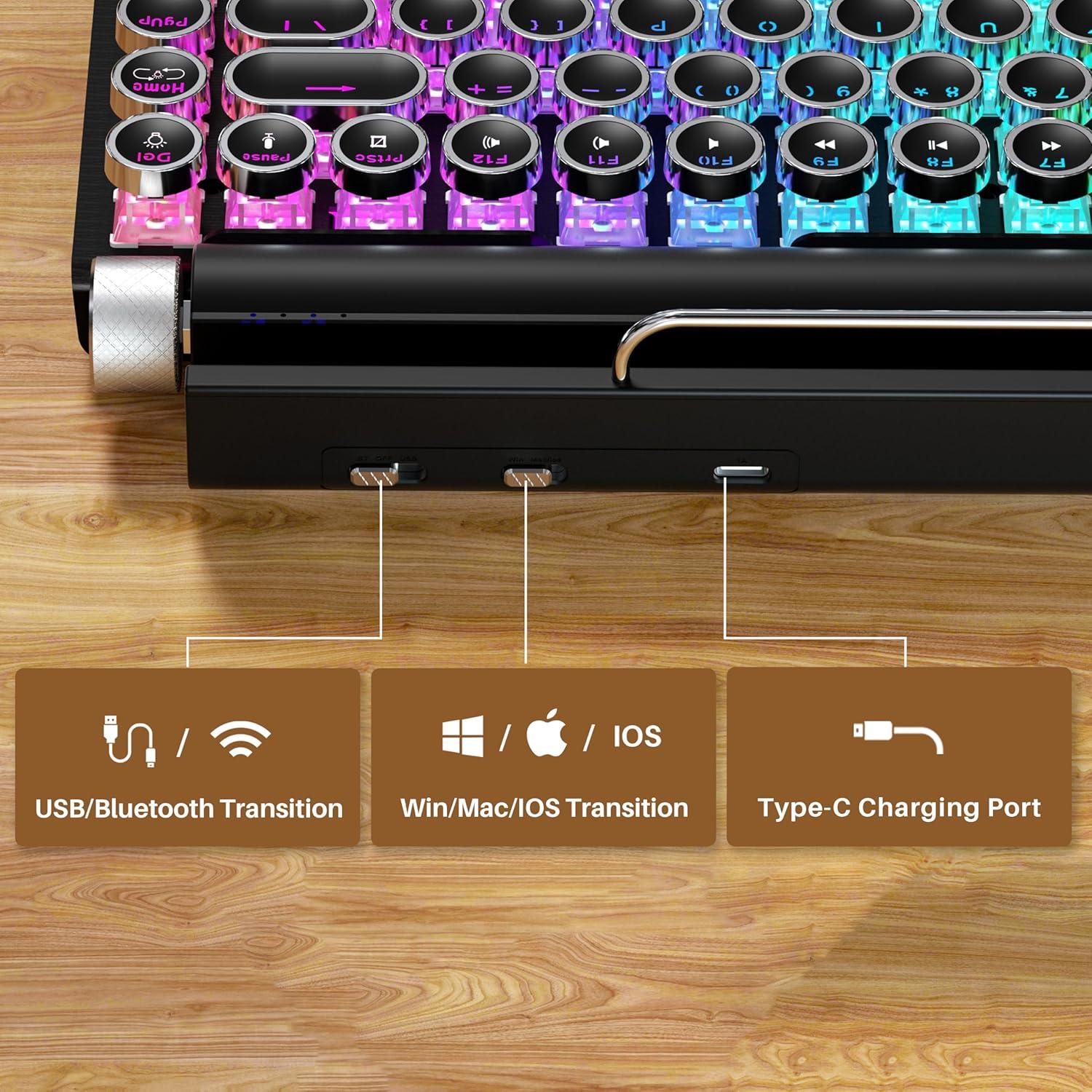 Teclado Mecánico Taiahiro 981 Retroiluminado Inalámbrico