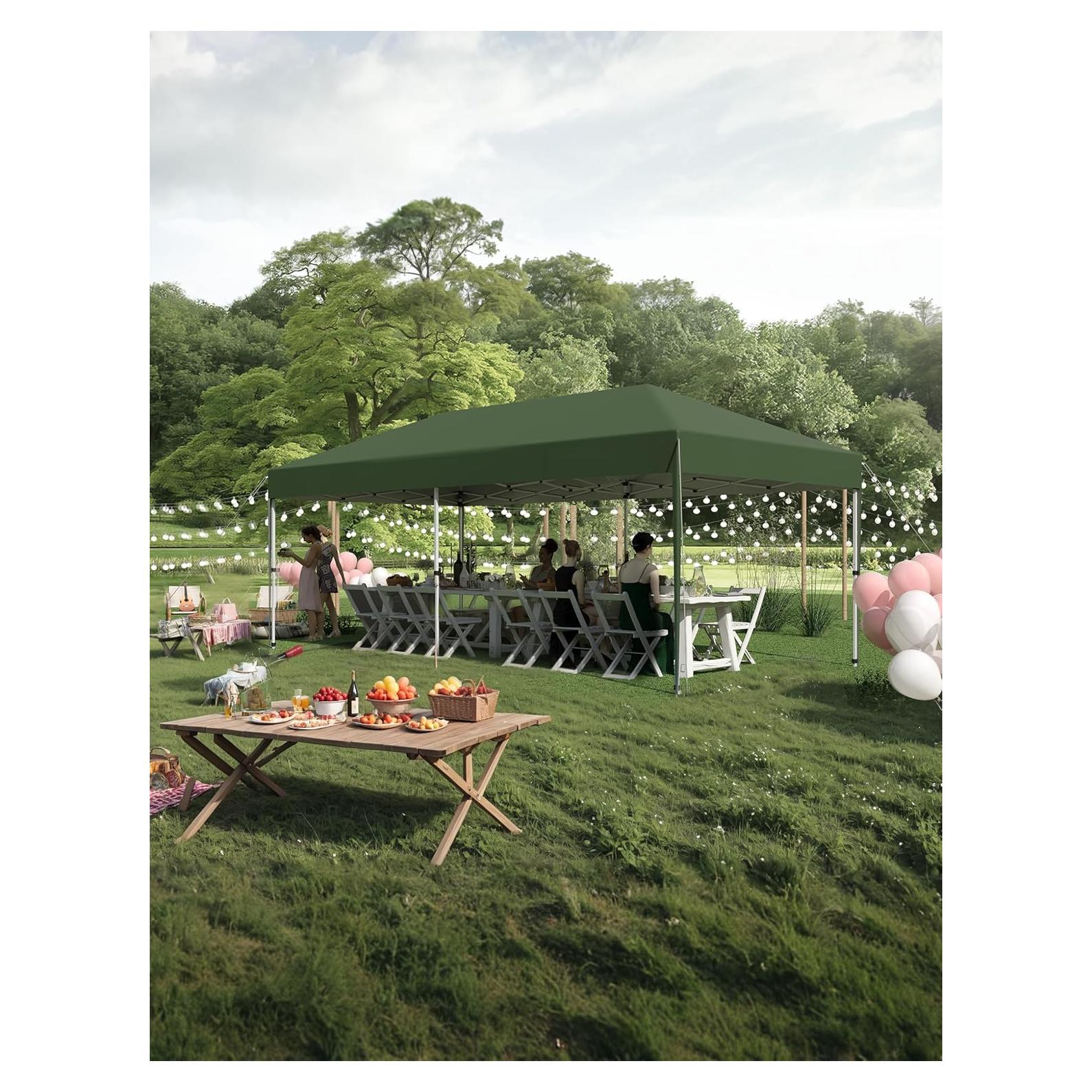 Carpa Plegable KYBOLT 3x6m Impermeable Verde con Estacas