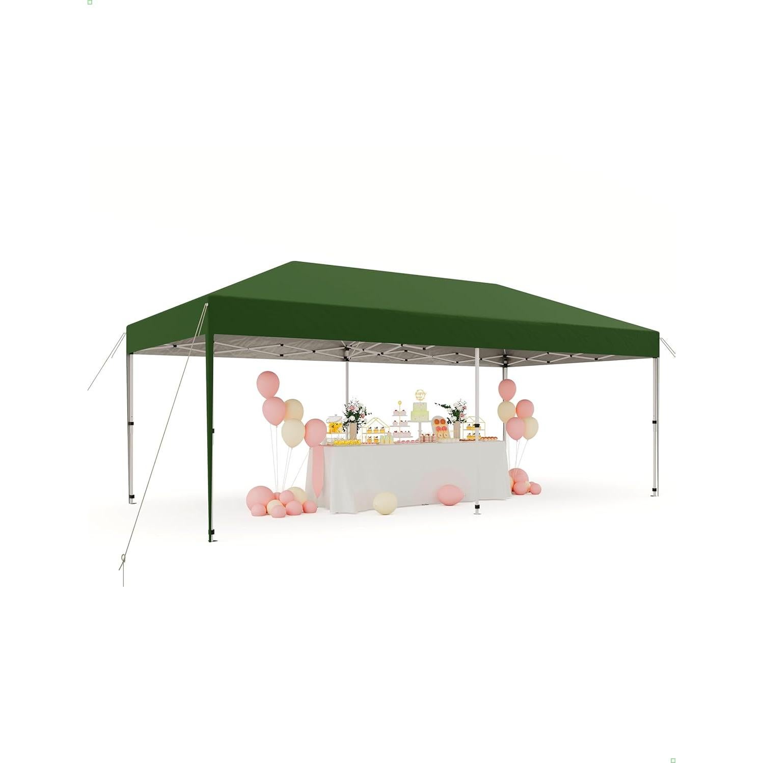 Carpa Plegable KYBOLT 3x6m Impermeable Verde con Estacas