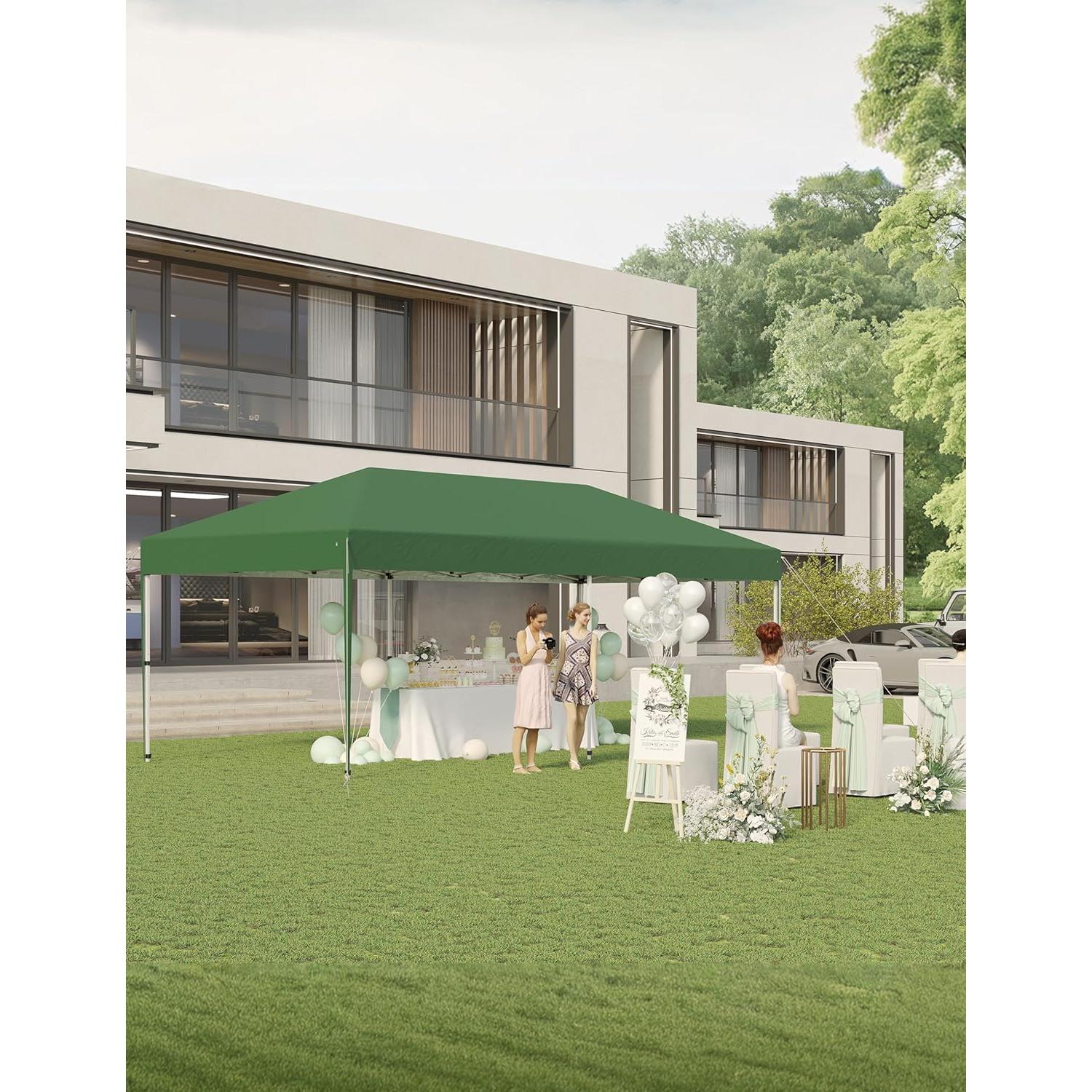 Carpa Plegable KYBOLT 3x6m Impermeable Verde con Estacas