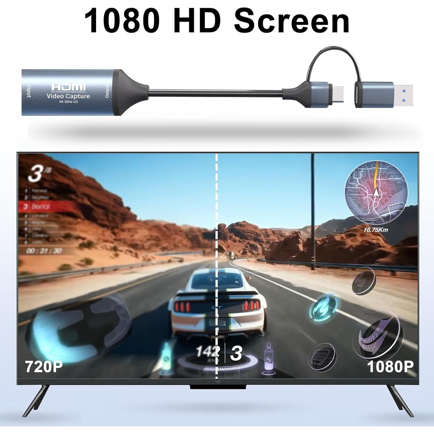 Tarjeta de Captura CAJECT HDMI a USB C 4K 1080P 60FPS