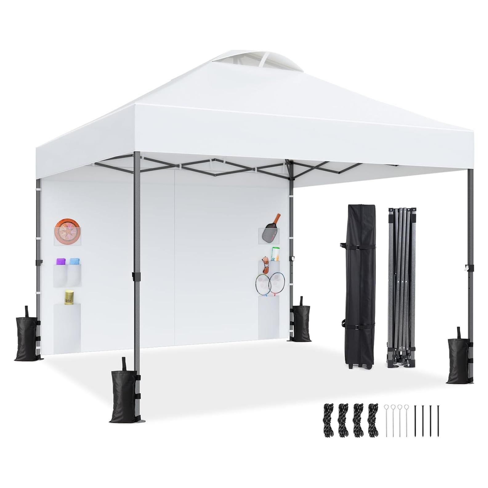 Carpa Plegable AMADA 10x10m con Paredes Laterales - Blanco