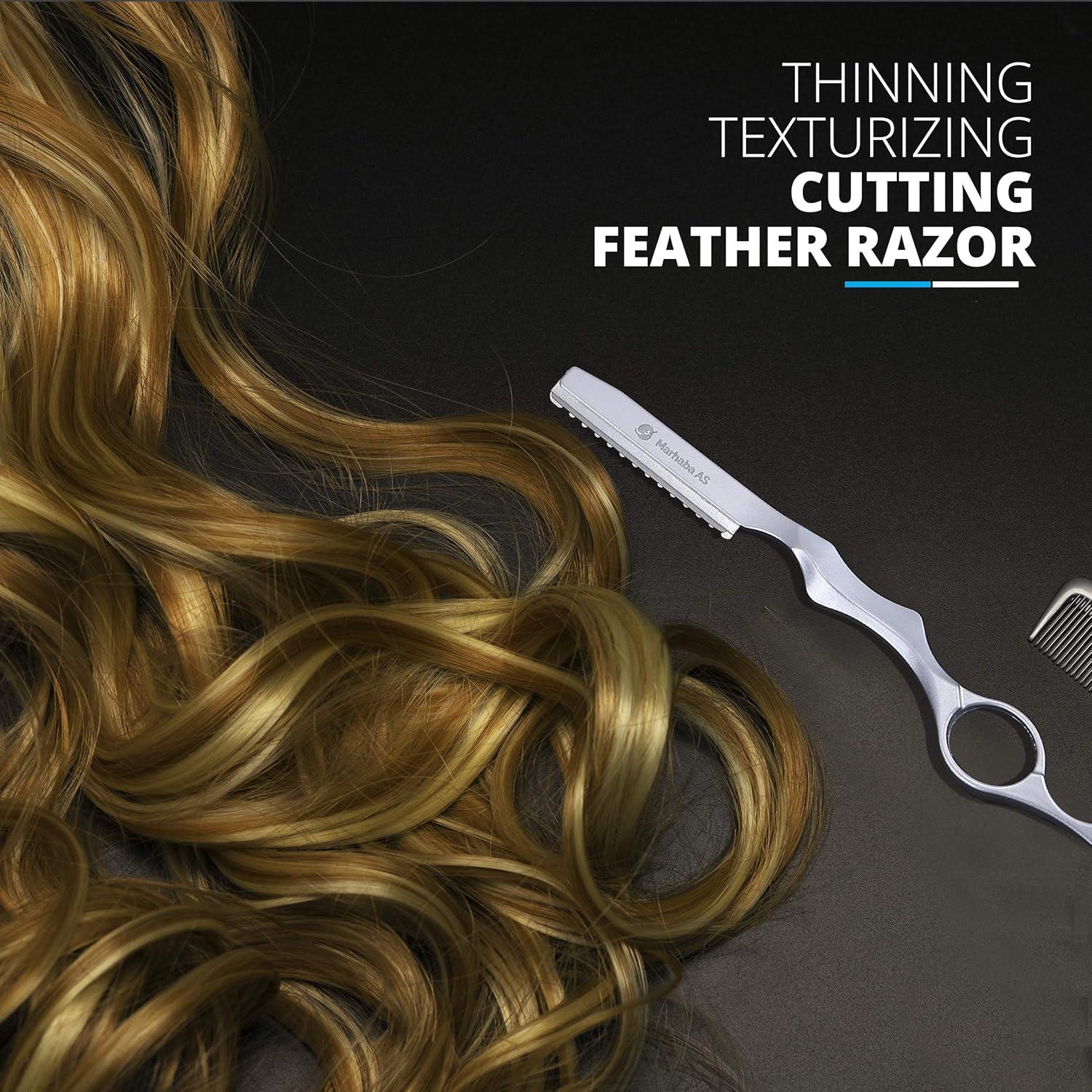 Kit de Tijeras de Barbero Marhaba AS - 10 Piezas Profesionales