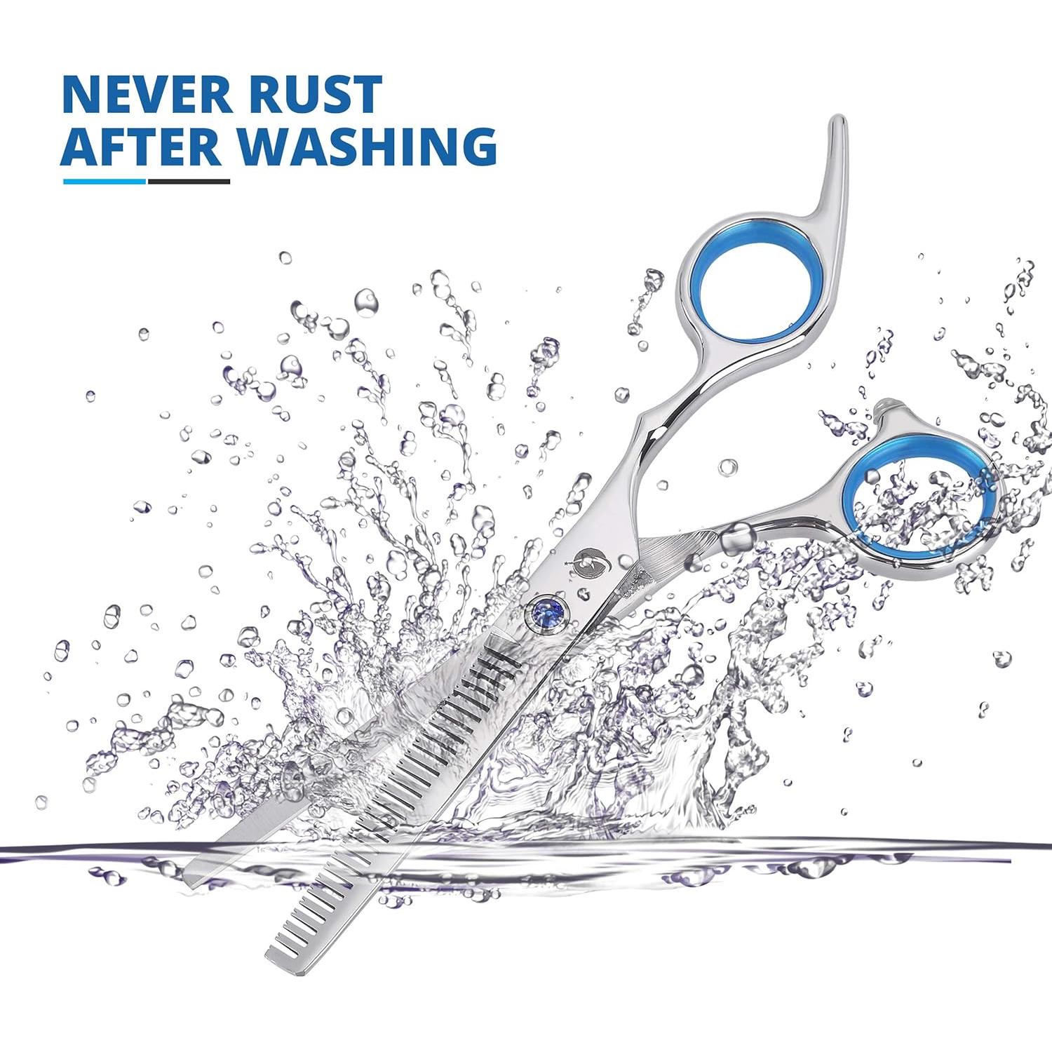 Kit de Tijeras de Barbero Marhaba AS - 10 Piezas Profesionales