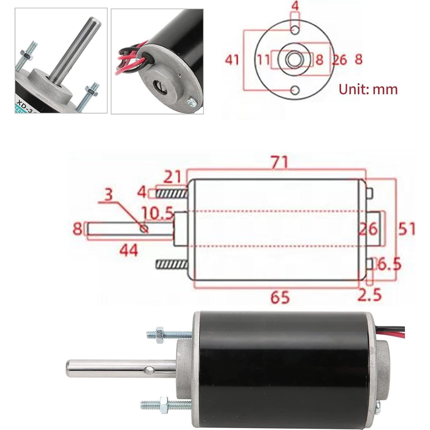 Motor de CC 30W Honses 12V/24V Mini Generador 3500/7000RPM