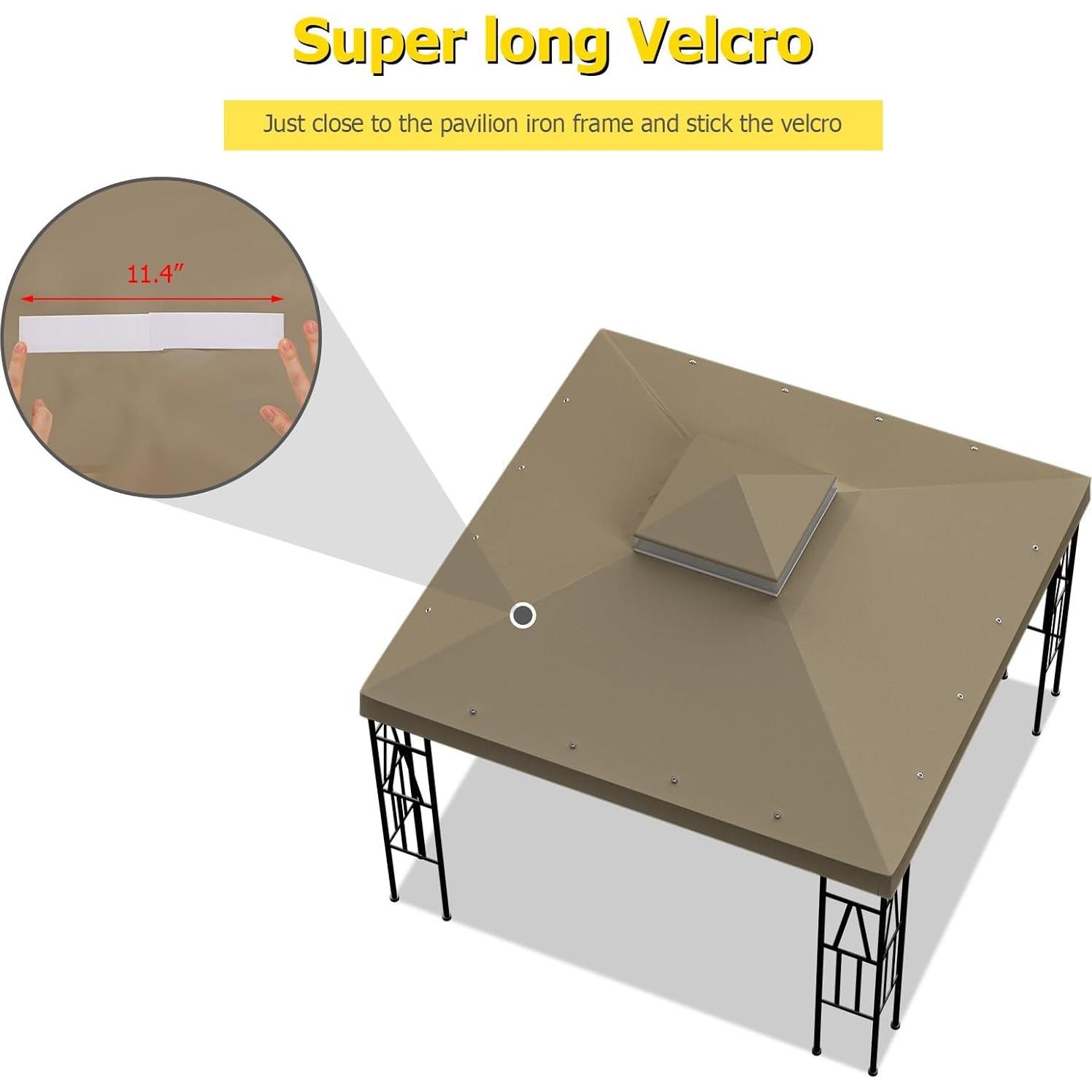 Cubierta Superior Gazebo 10x10' Big Lighting Deals Caqui