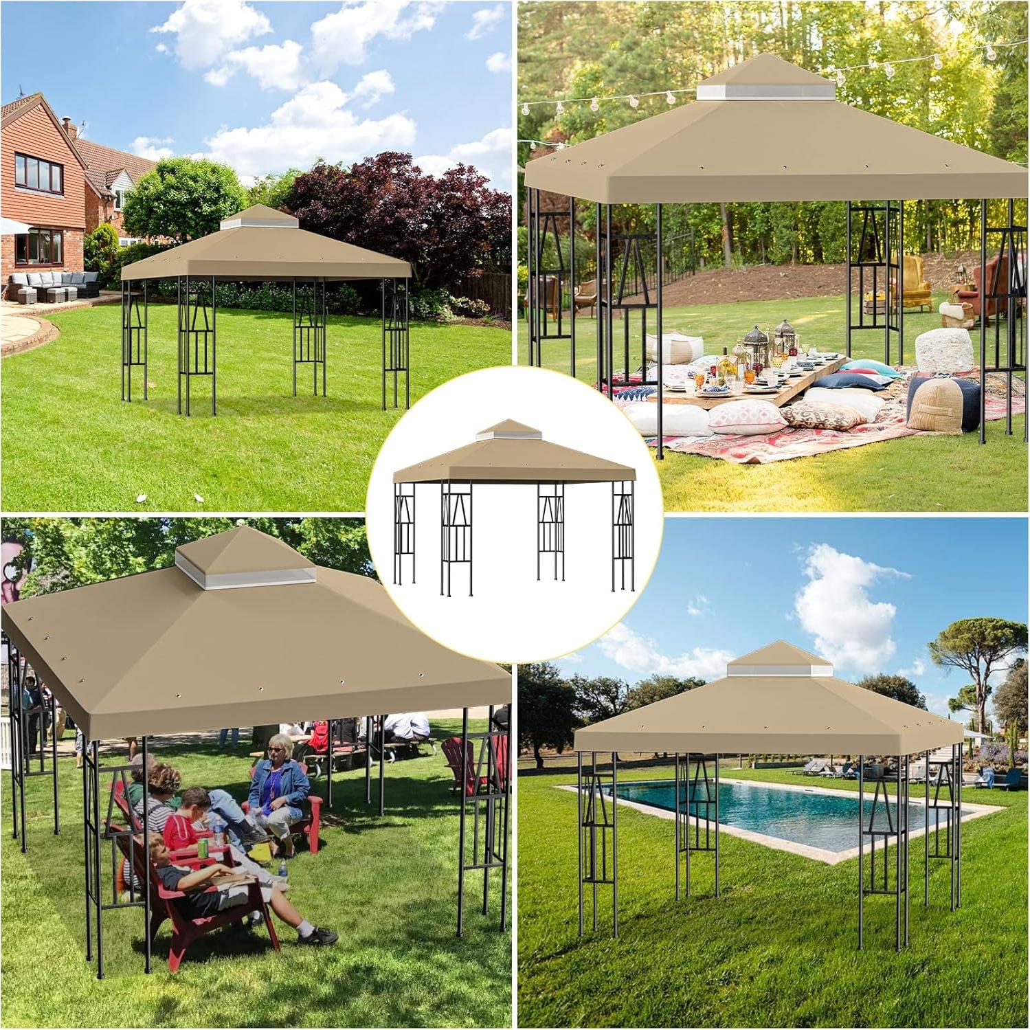 Cubierta Superior Gazebo 10x10' Big Lighting Deals Caqui