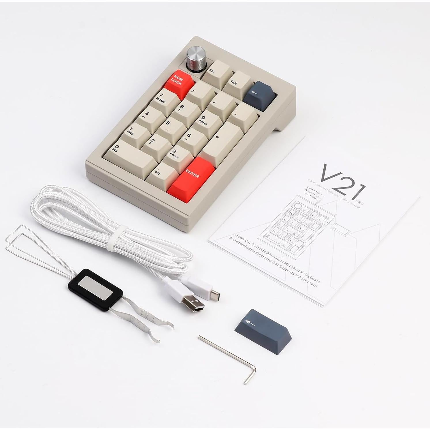 Teclado Numérico Mecánico EPOMAKER CIDOO V21 VIA Bluetooth