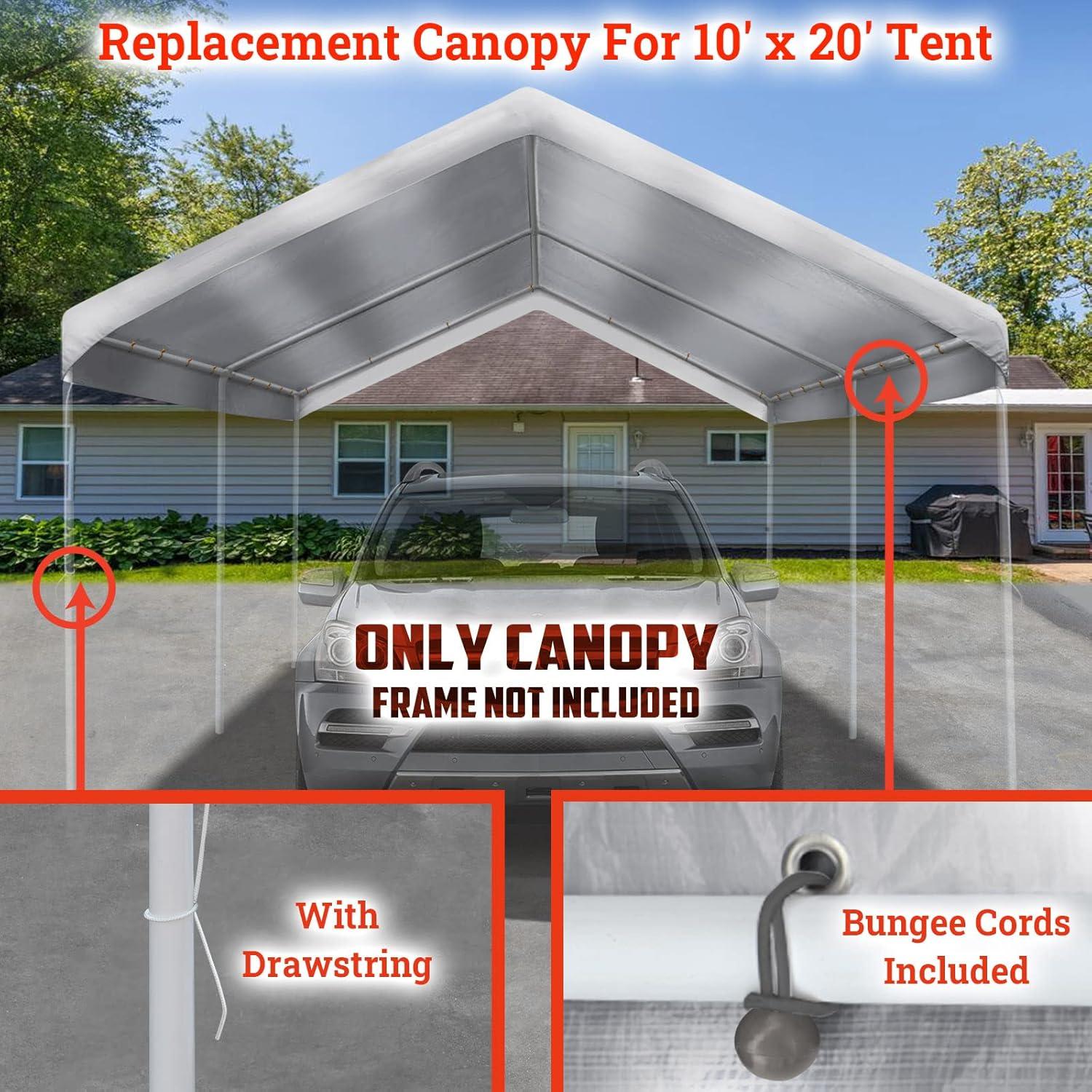 Toldo Rectangular BenefitUSA 3.05x6.10m Plata Impermeable