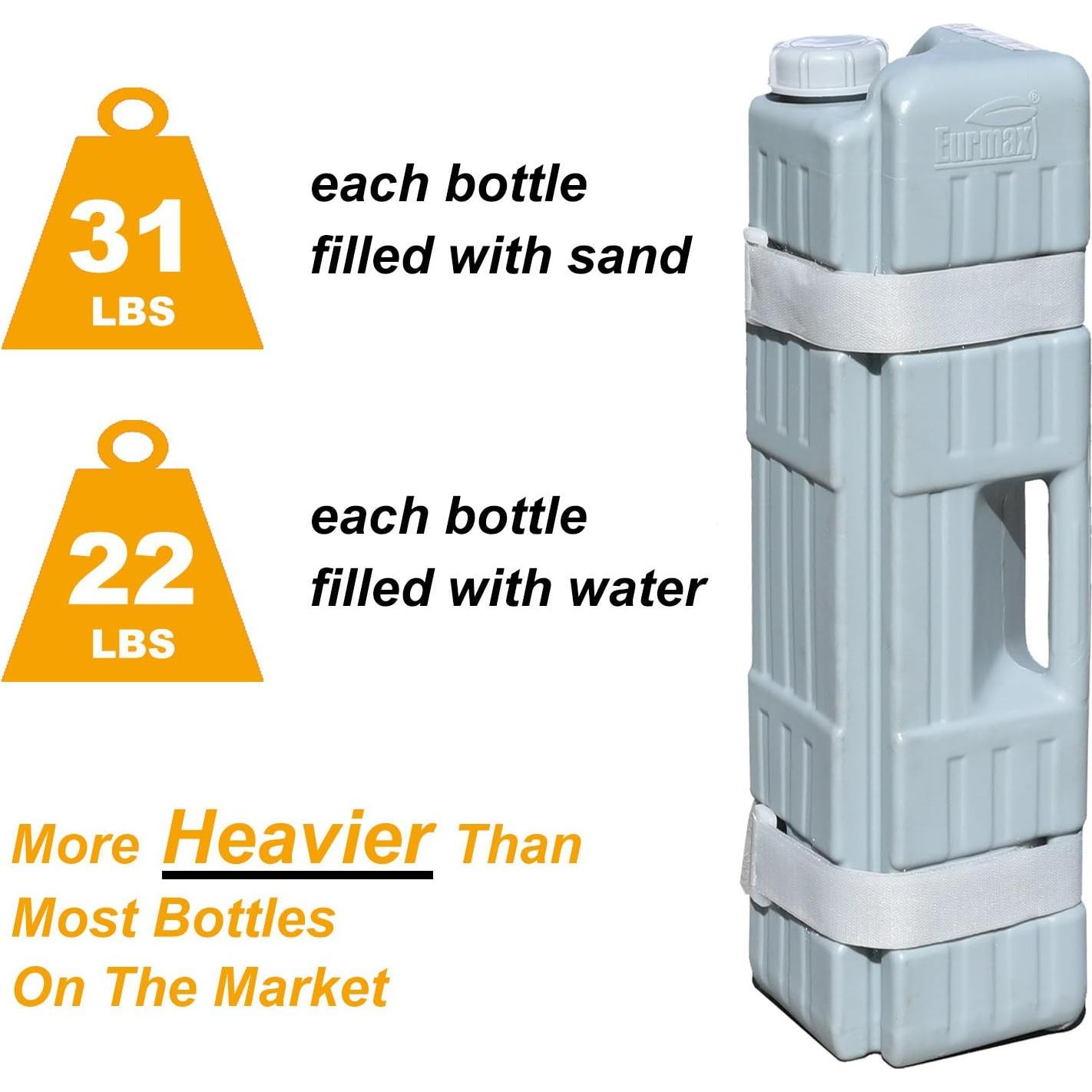 Pesos de Agua para Toldo Eurmax - 4 Pcs, 56.24 kg Capacidad