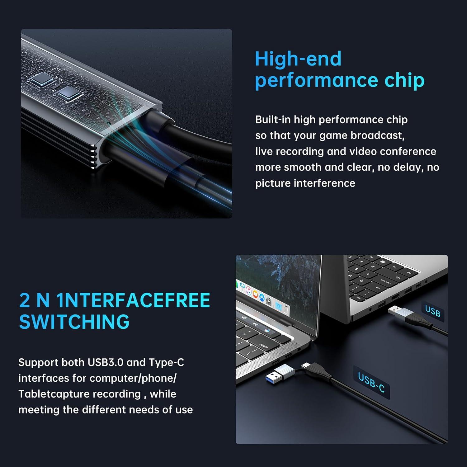 Tarjeta de Captura HDMI XIIXMASK MS2130 1440P 30fps 1080P 60fps