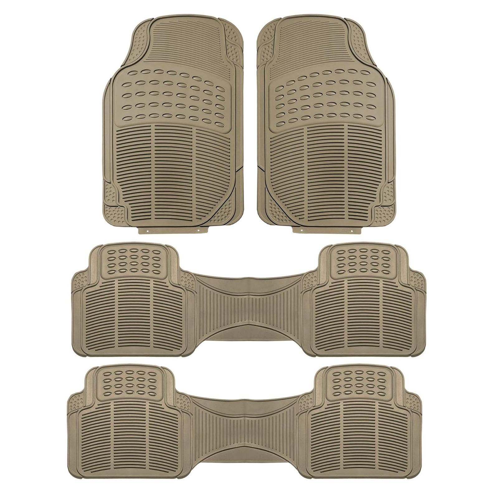 Alfombrilla de Goma Beige FH Group - Ajuste Universal 3 Filas