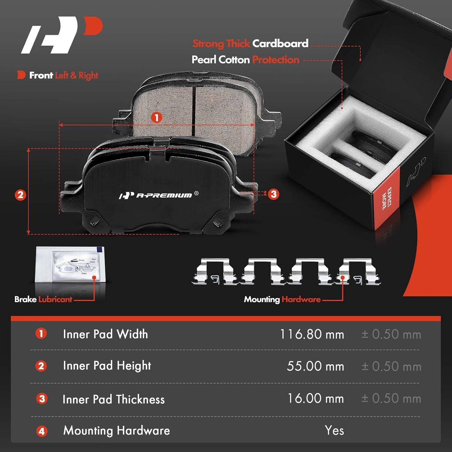 Discos de Freno Perforados y Ranurados A-Premium 255mm + Pastillas Cerámicas Toyota/Chevrolet