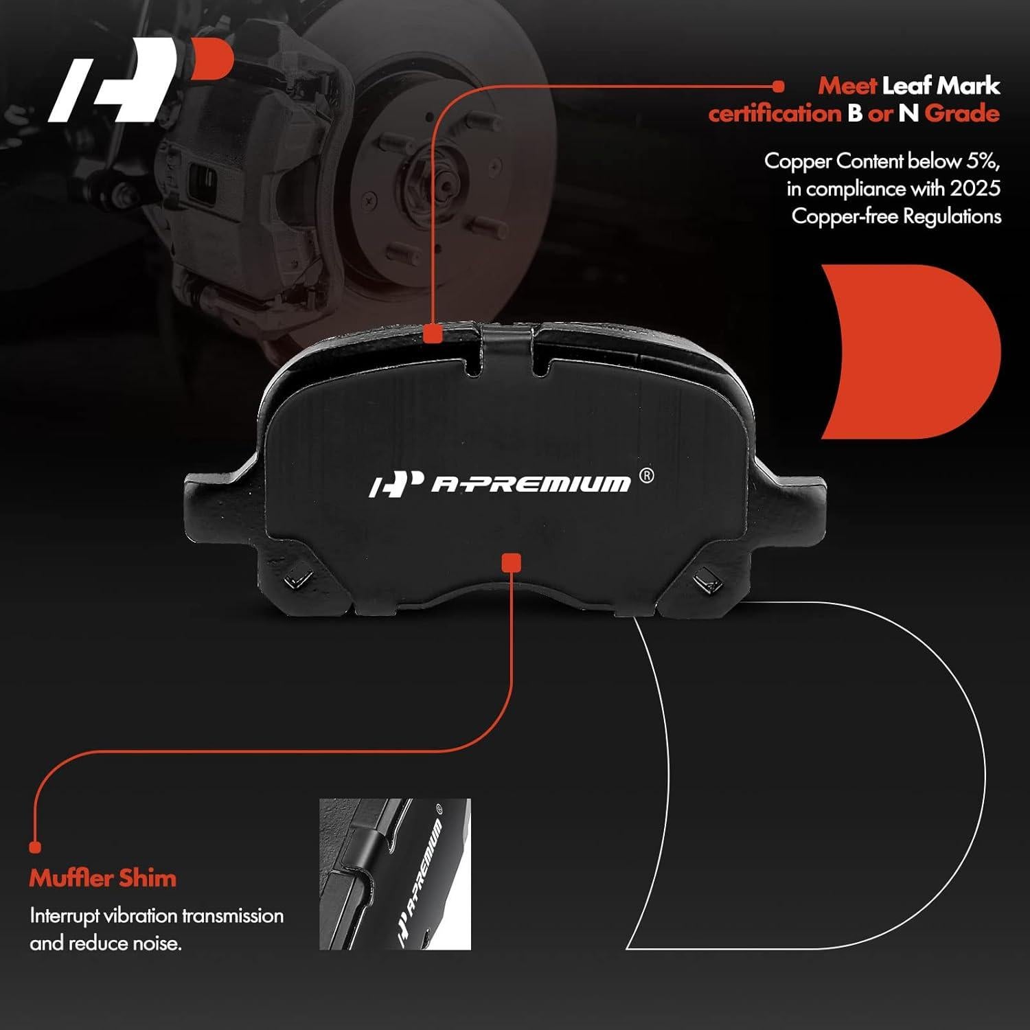 Discos de Freno Perforados y Ranurados A-Premium 255mm + Pastillas Cerámicas Toyota/Chevrolet