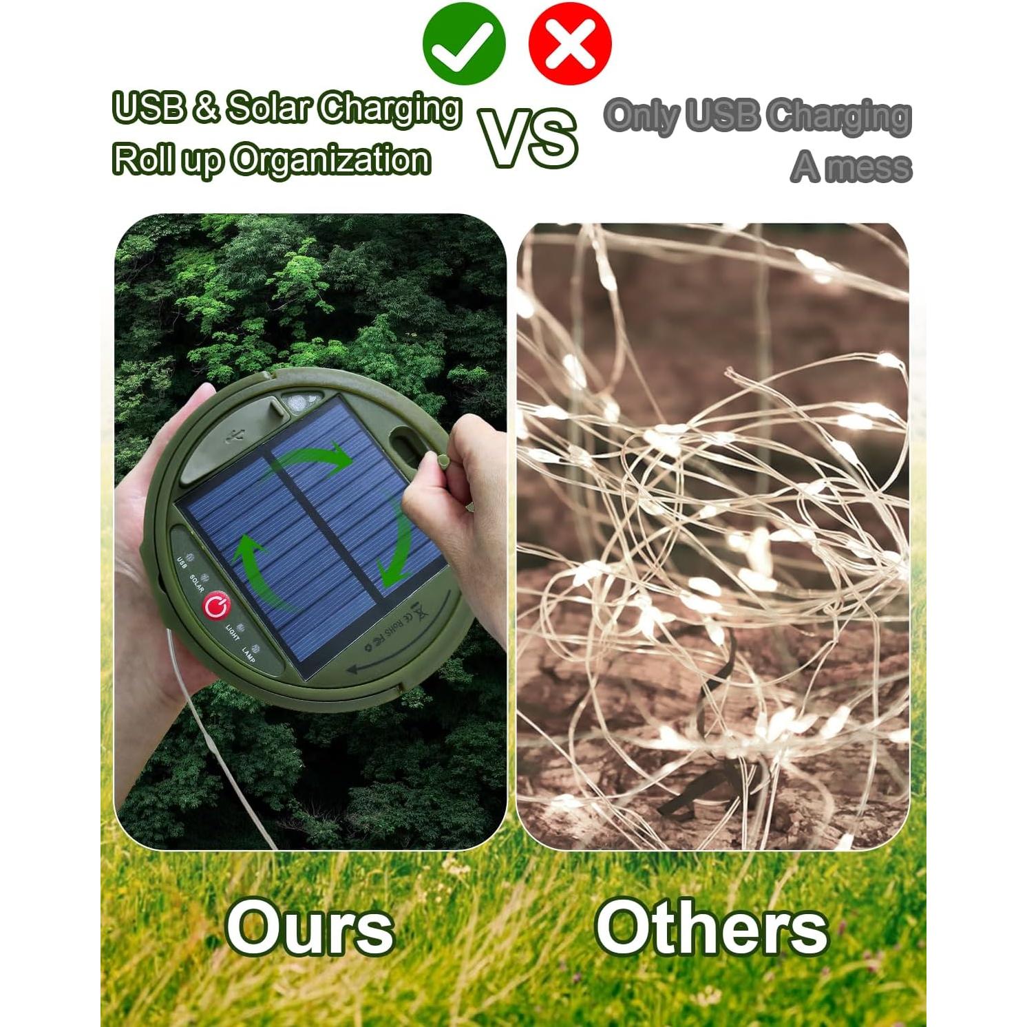 Luces de Cadena de Camping Solar SWEALEER 12m 5 Modos IP44