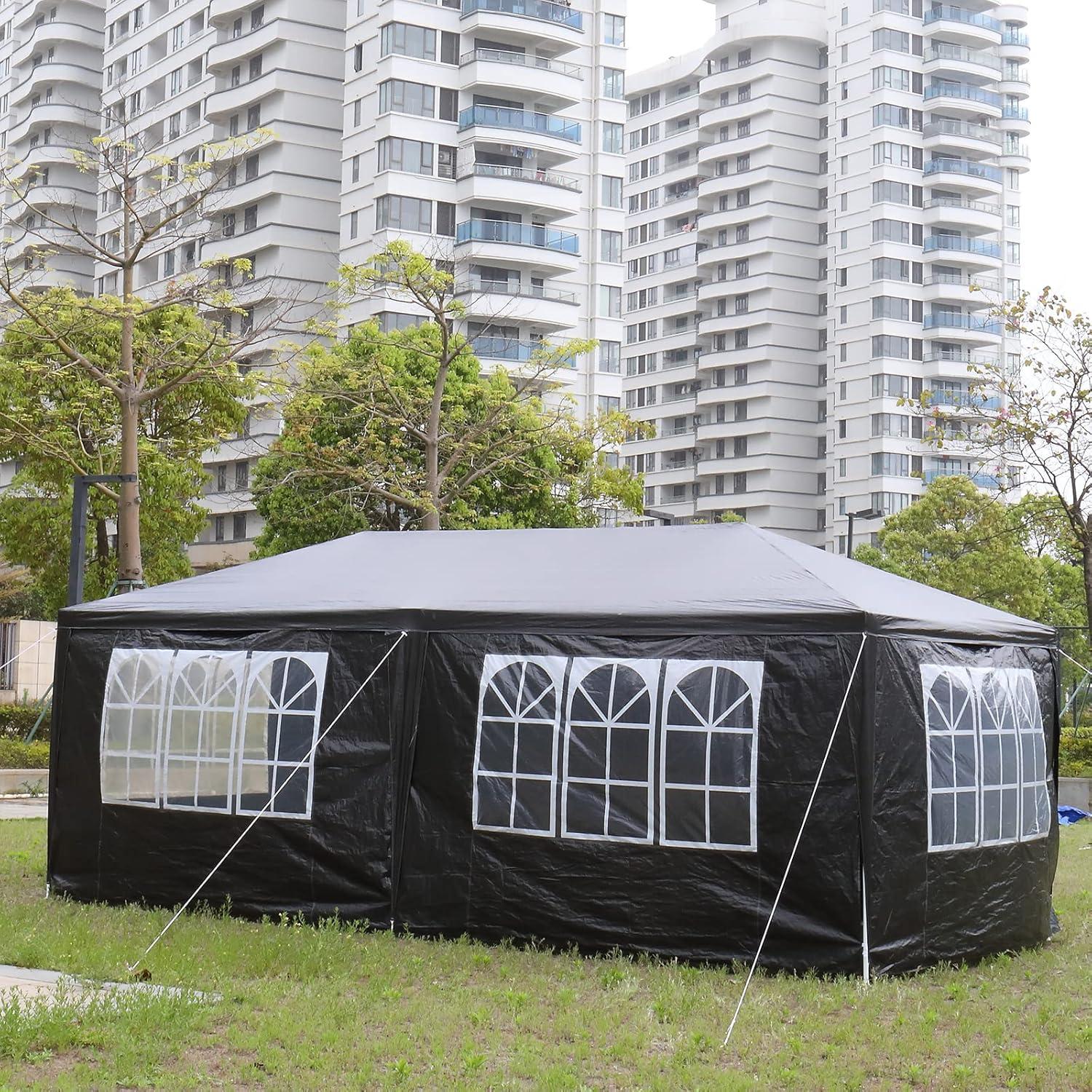 Carpa de Fiesta Exterior 3x6m Genérico Impermeable con 6 Paredes