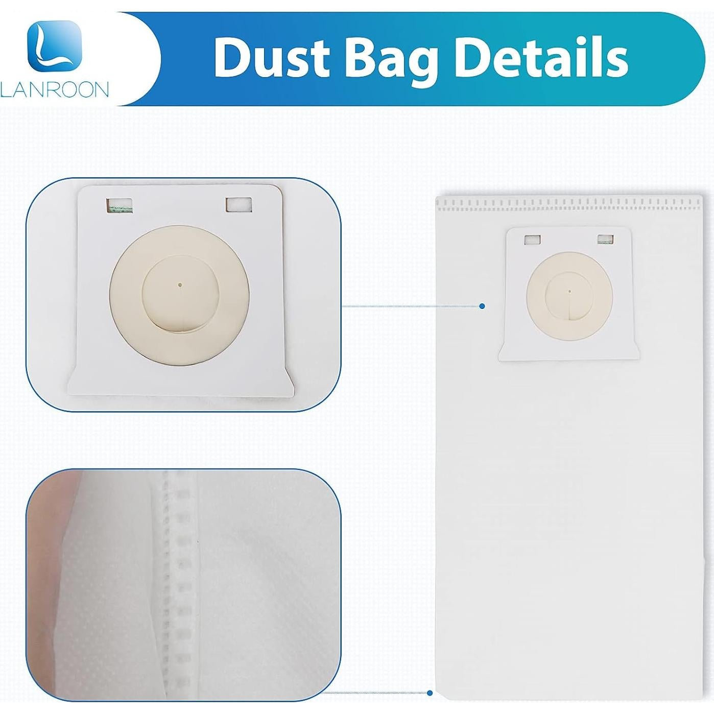 Paquete de 16 bolsas LANROON IB600 para aspiradoras Kenmore