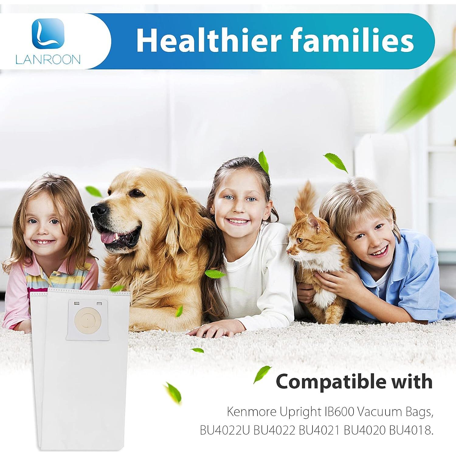 Paquete de 16 bolsas LANROON IB600 para aspiradoras Kenmore