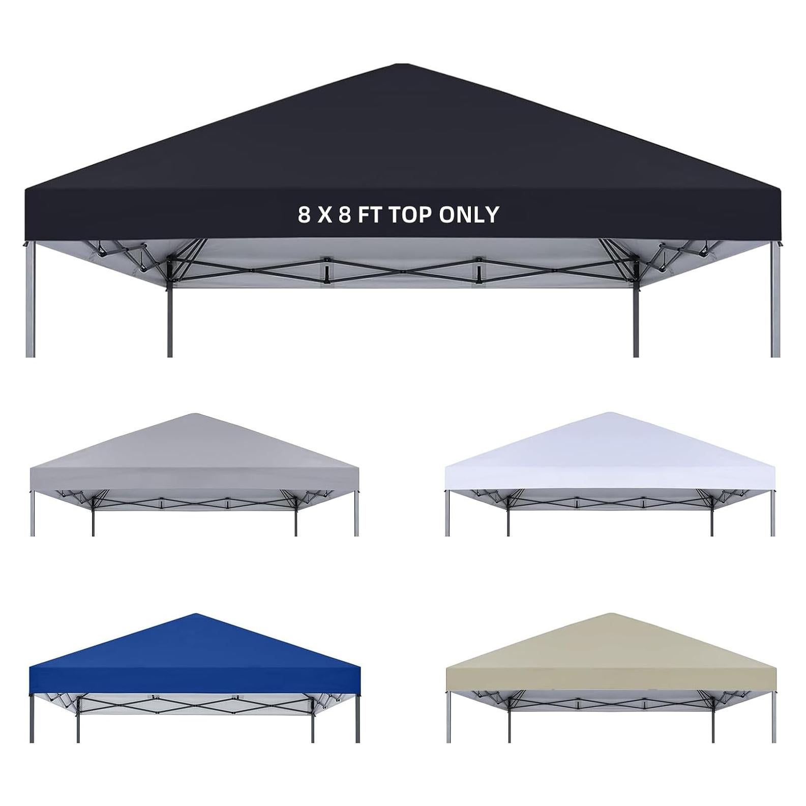 Cubierta de Reemplazo YANWEI 8x8 pies Impermeable Negra