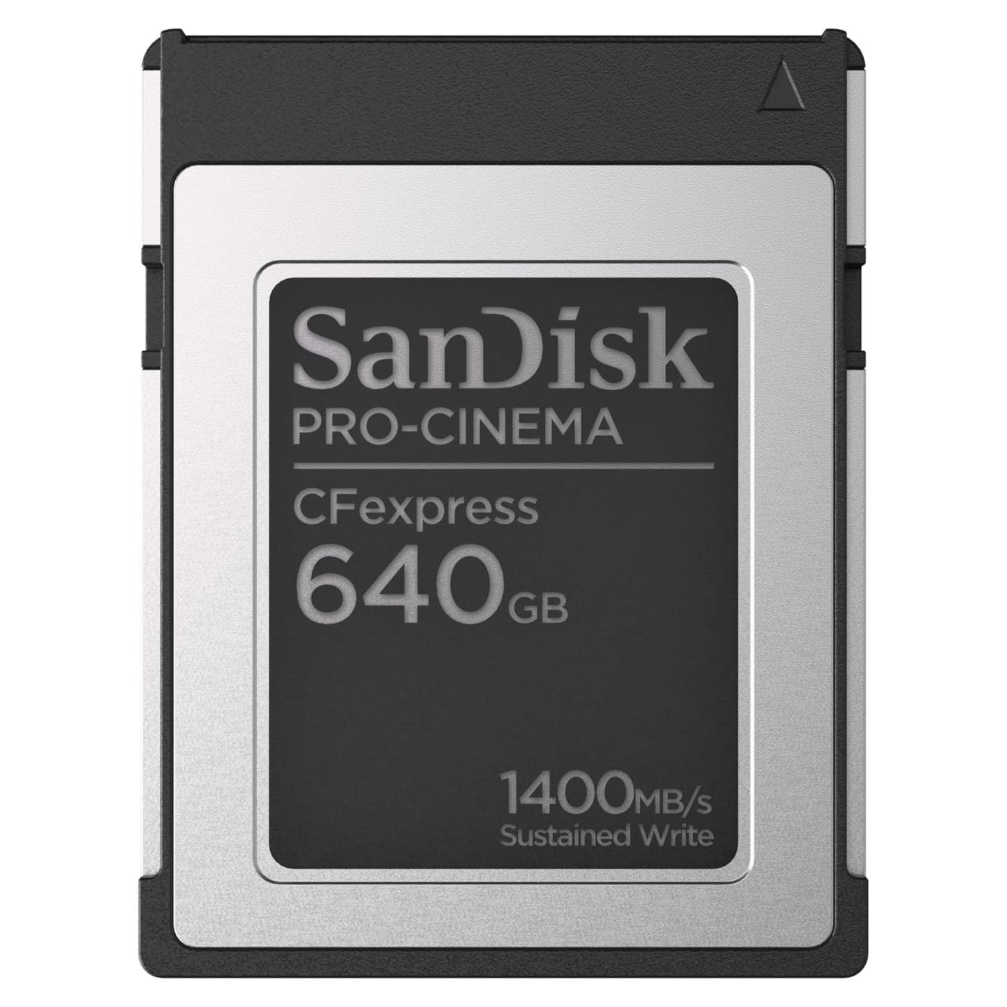 Tarjeta SanDisk 640GB PRO-Cinema CFexpress Tipo B 1700MB/s