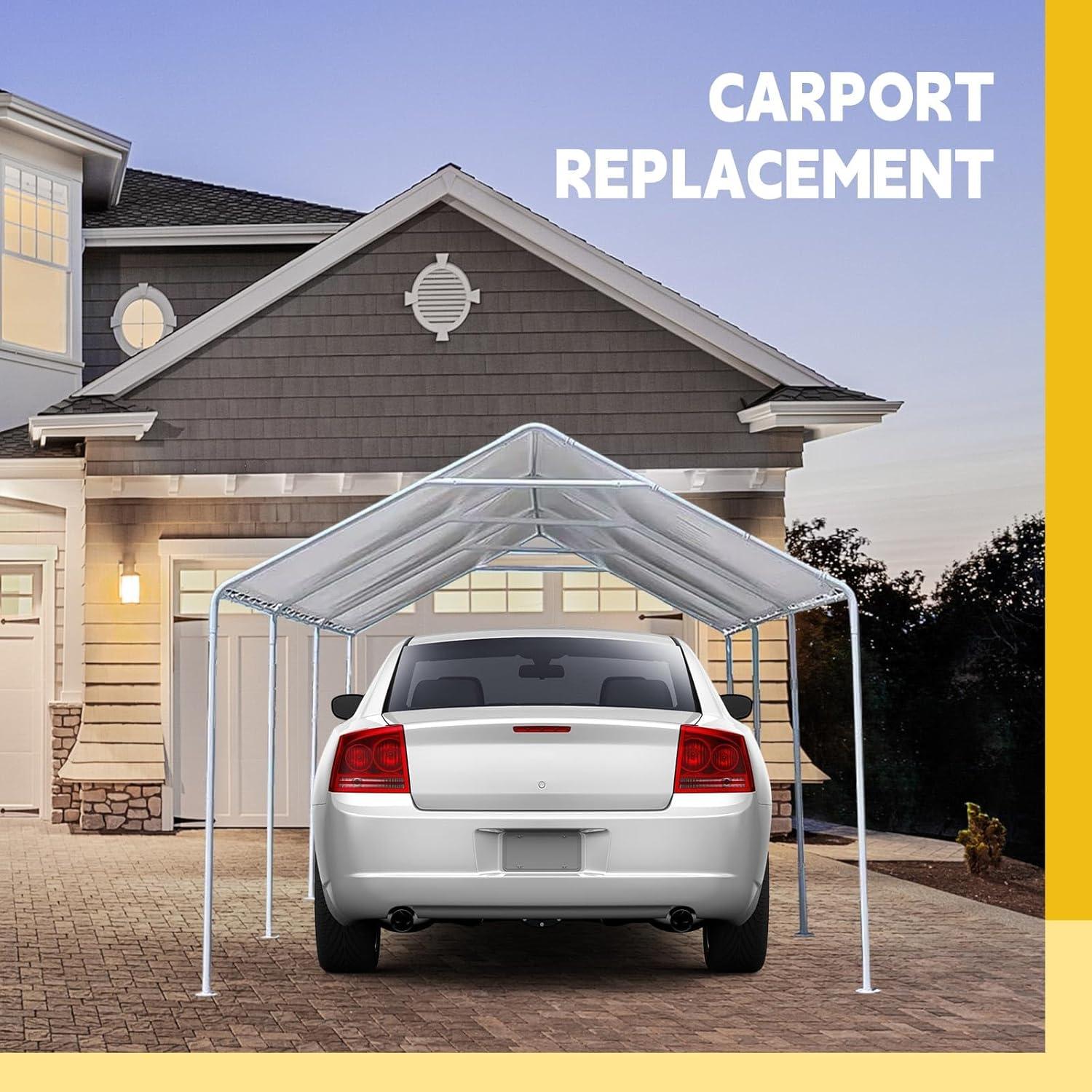 Carpa de Garaje 12x20 pies Wesnoy Cubierta Impermeable