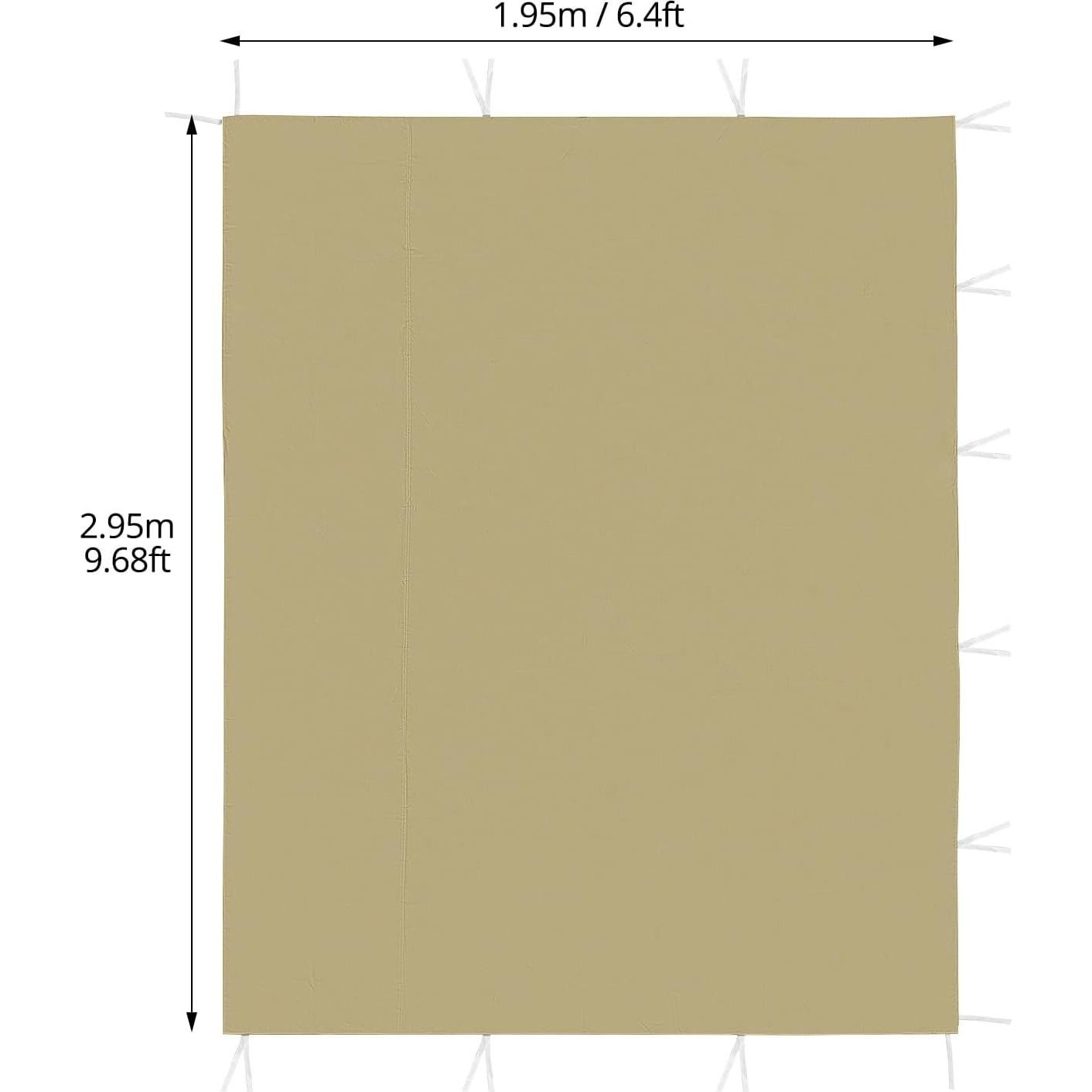 Pared Lateral Impermeable QWORK 300x190cm para Carpa 10x10ft