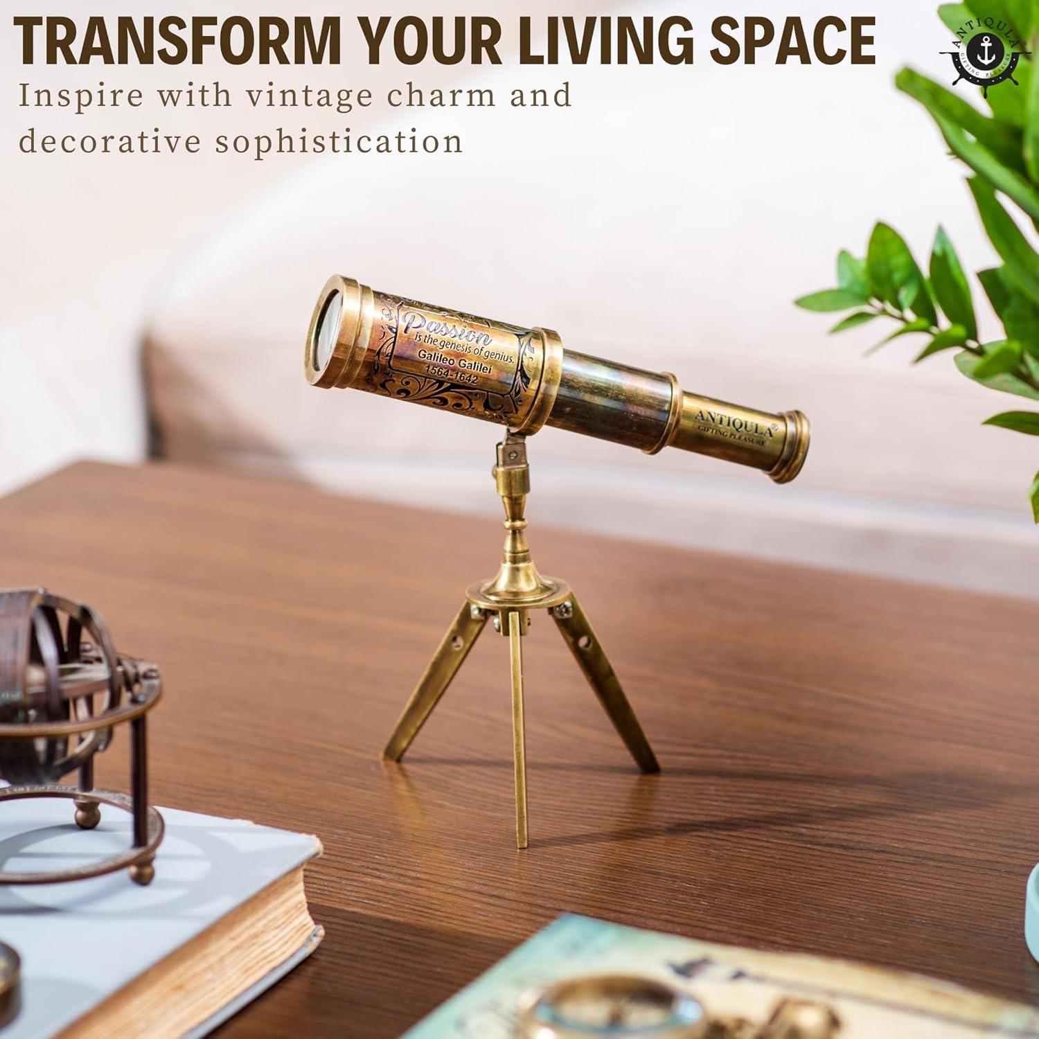 Telescopio Decorativo Antiqula ExploreX 6.0 Vintage 15cm