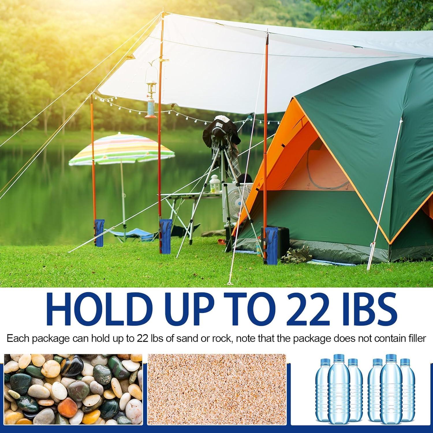 EBOOT 12 Bolsas de Arena para Carpa 120 kg Azul