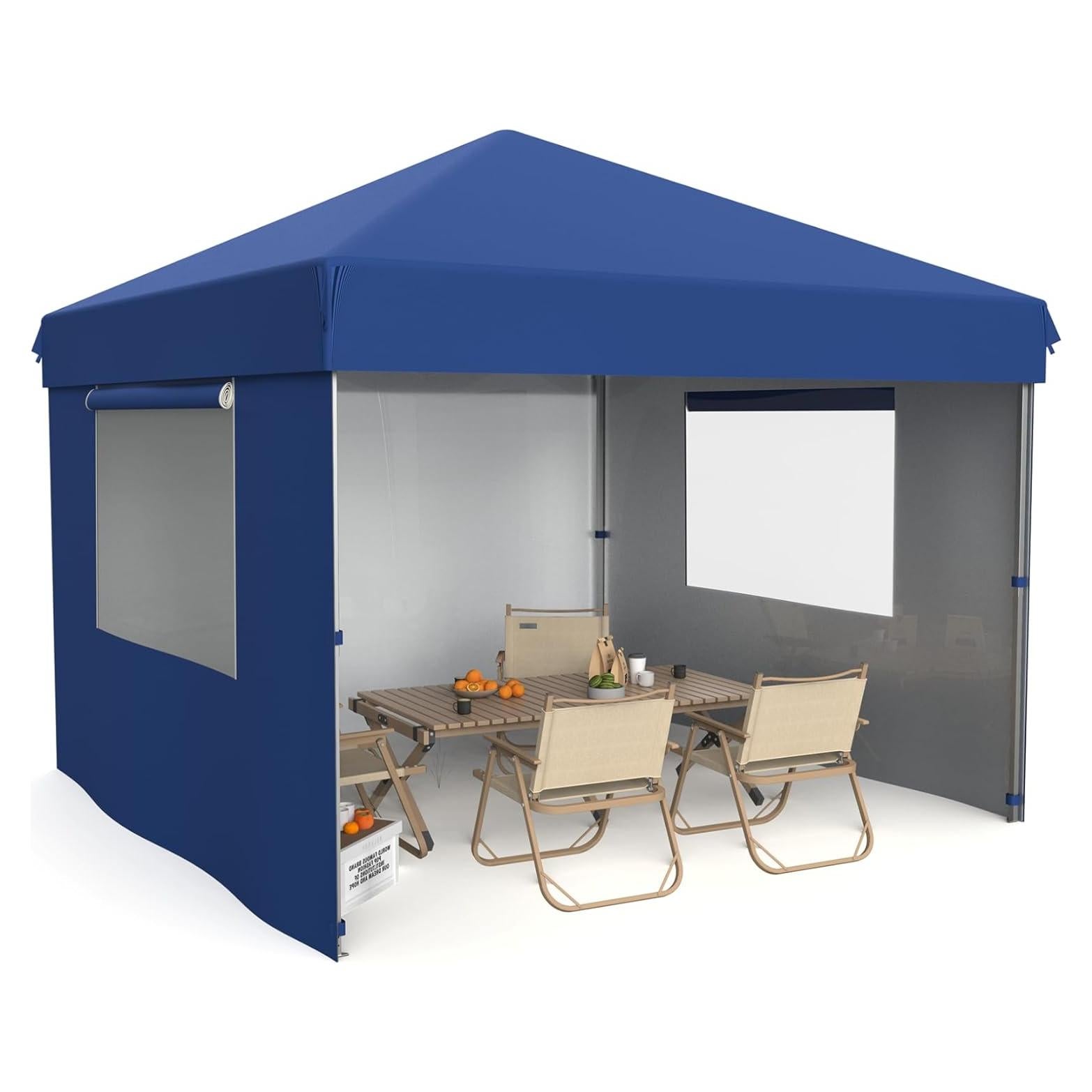 Carpa Plegable VerisShade 3 Paredes 3x3m Impermeable Azul