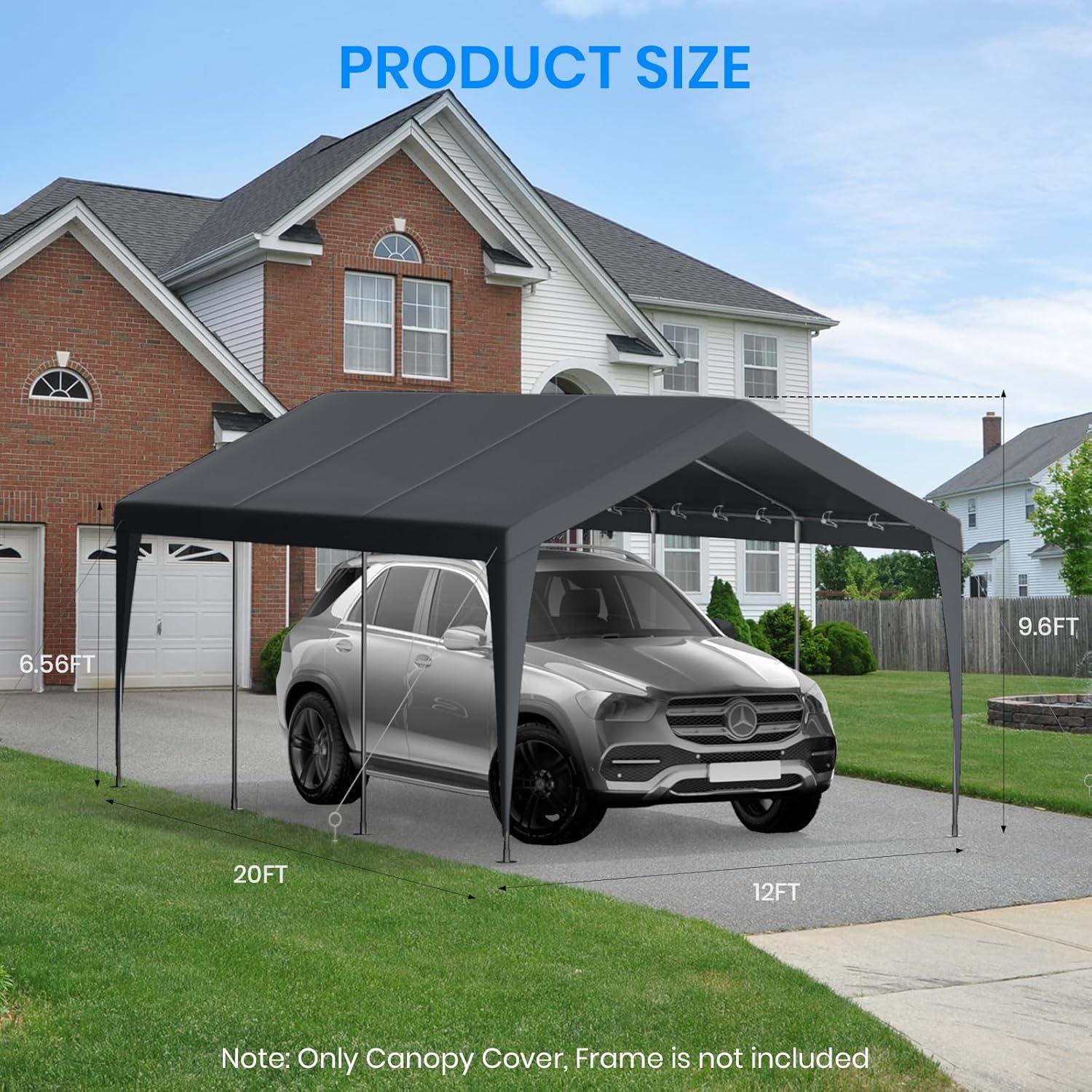 Cubierta de Techo de Garaje BUPPLEE 3.66x6.1m Impermeable