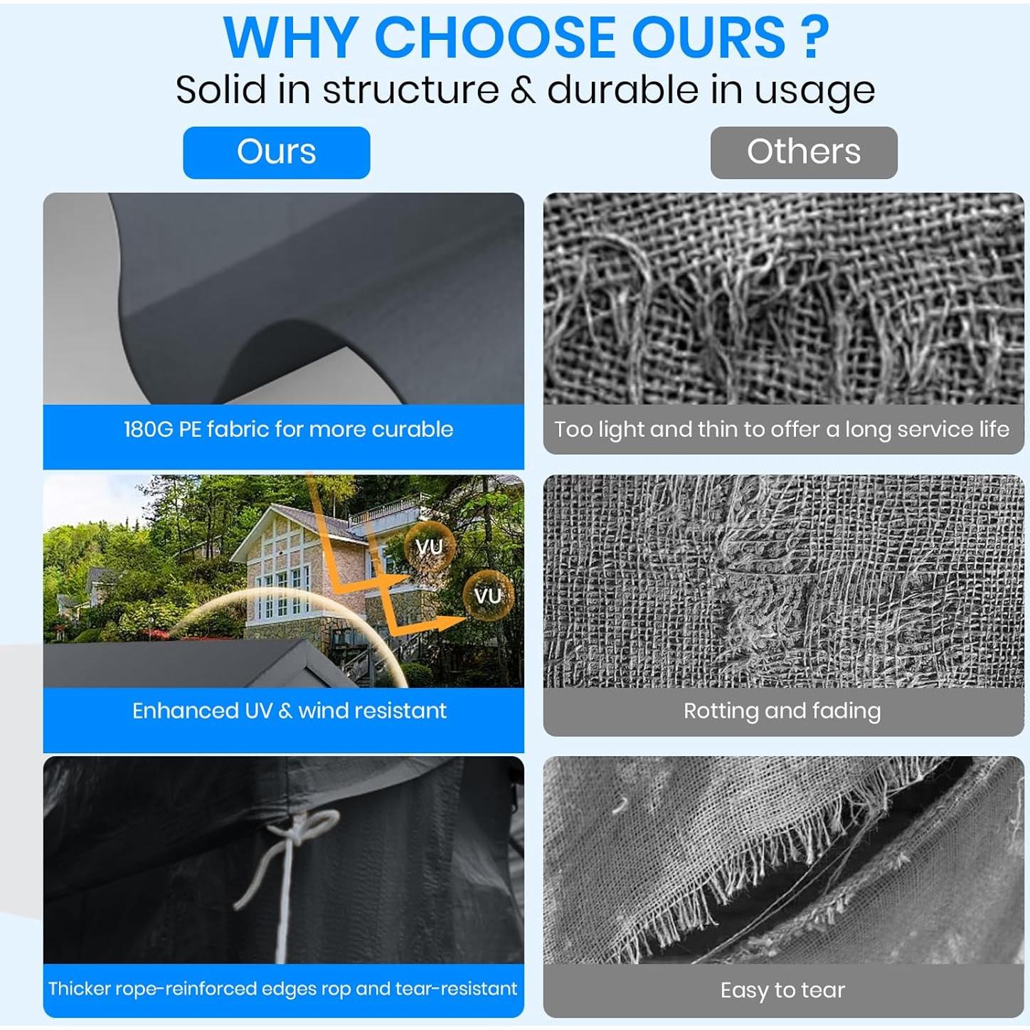 Cubierta de Techo de Garaje BUPPLEE 3.66x6.1m Impermeable