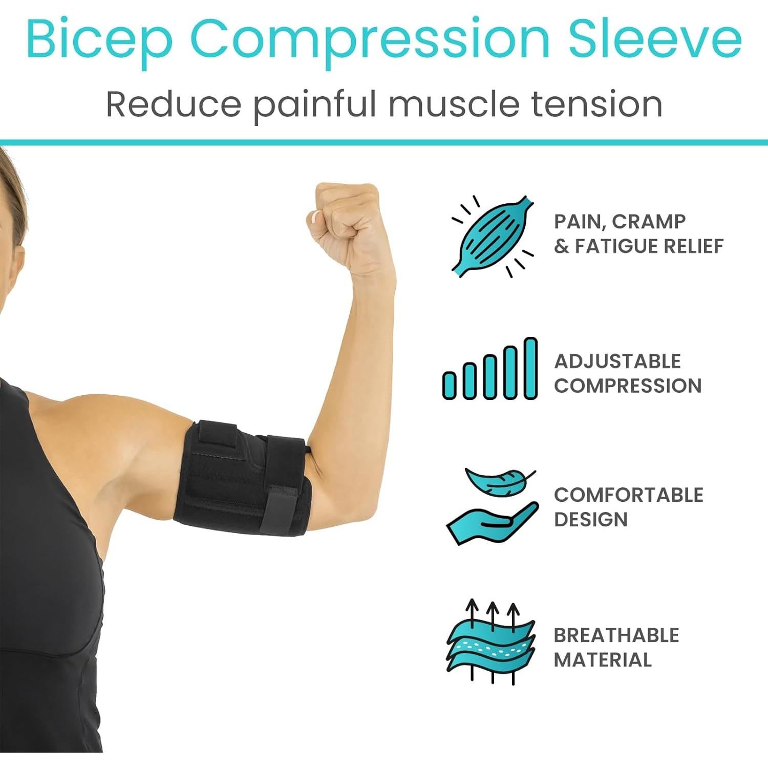 Faja de Compresión Vive para Tendonitis de Bíceps - Grande