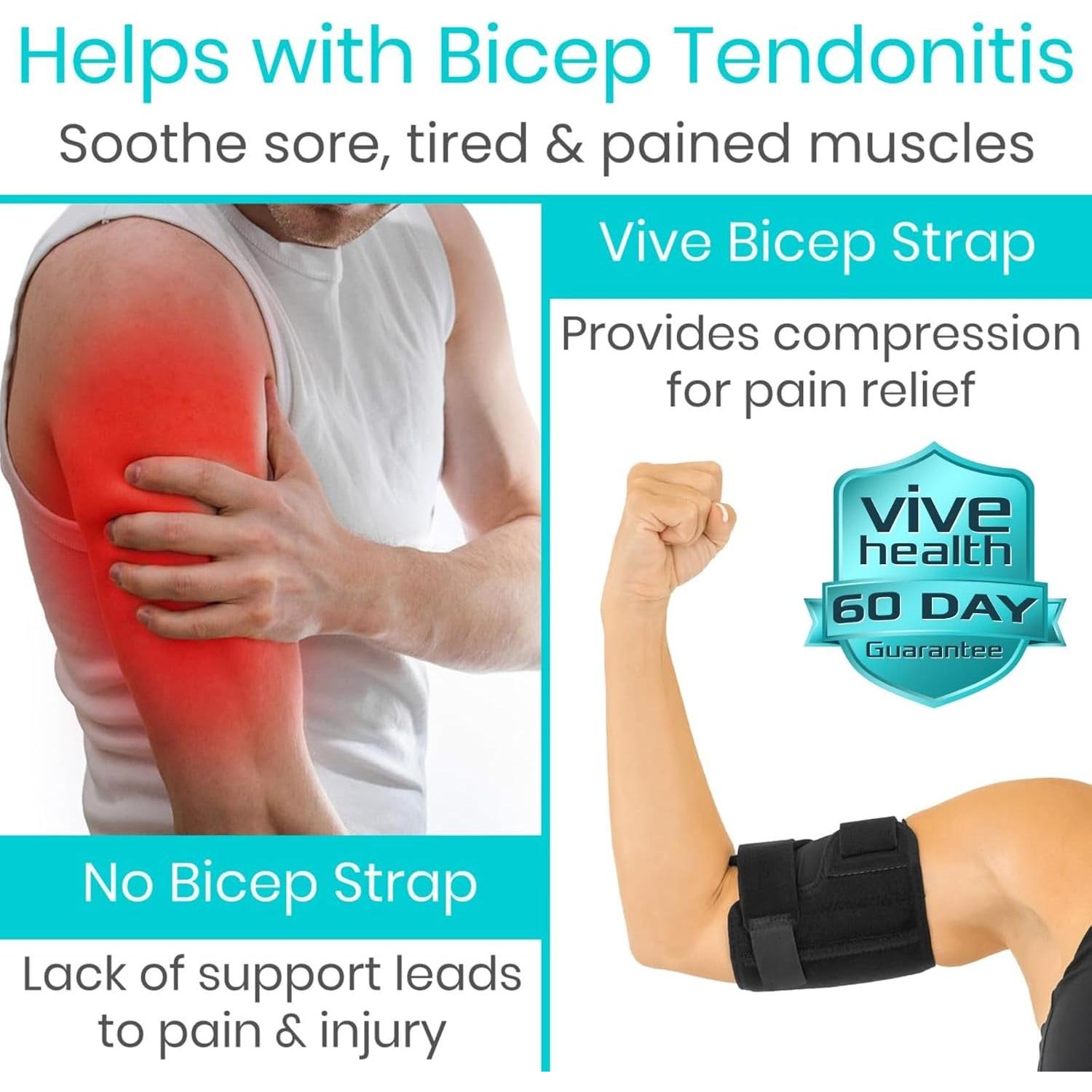 Faja de Compresión Vive para Tendonitis de Bíceps - Grande