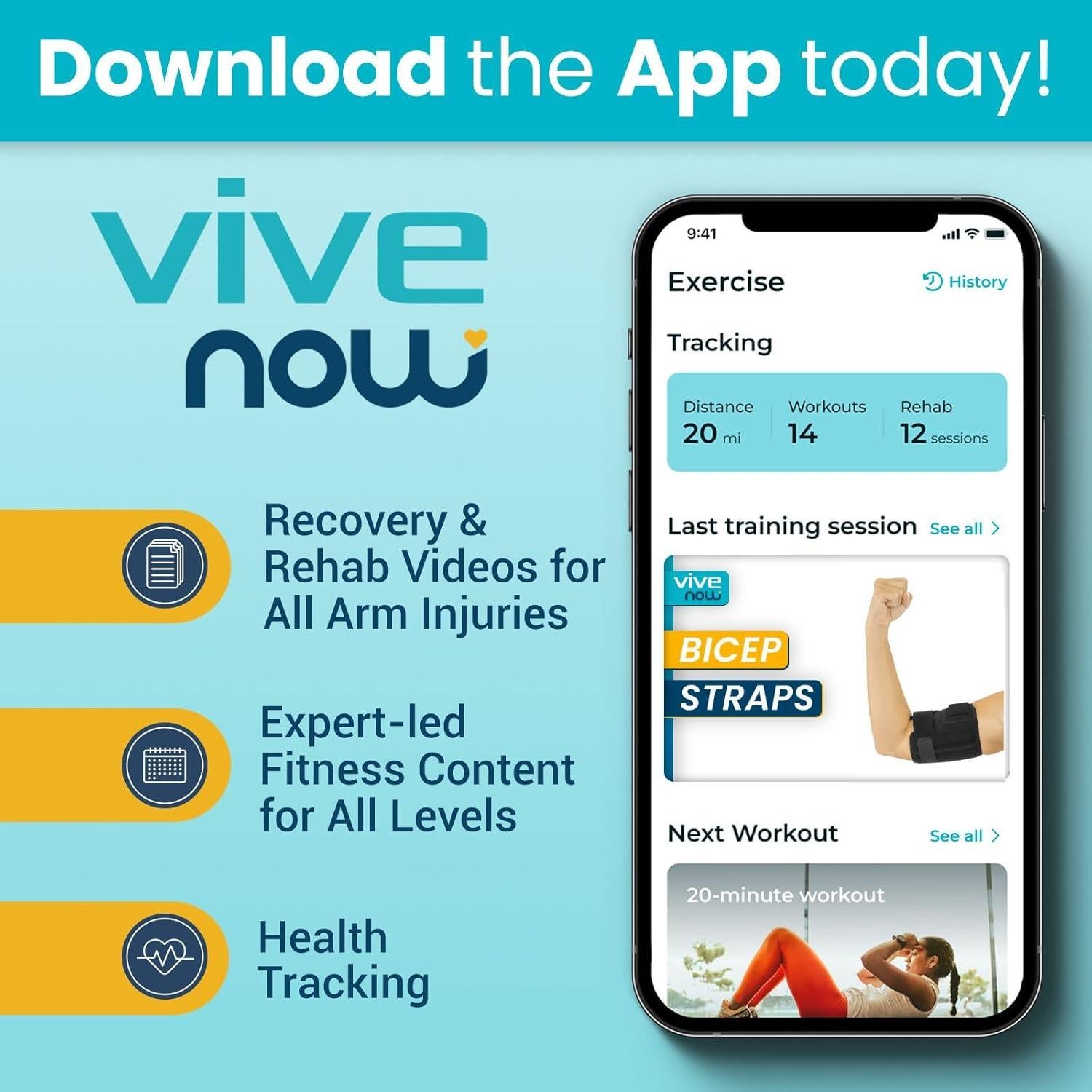 Faja de Compresión Vive para Tendonitis de Bíceps - Grande