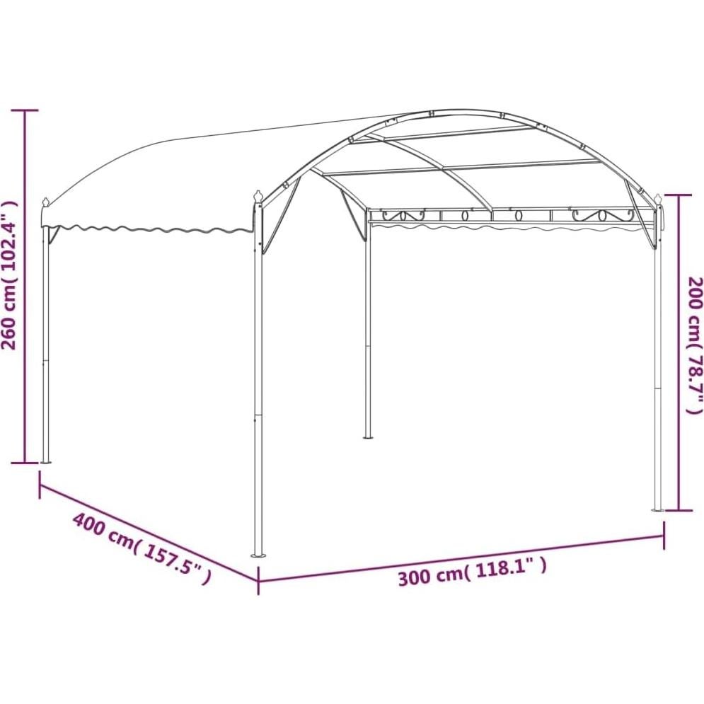 Outdoor Event Tent Collapsible Tent Big Canopy Tent Patio Gazebo Sunshade Awning 118.1"x157.4" Anthracite